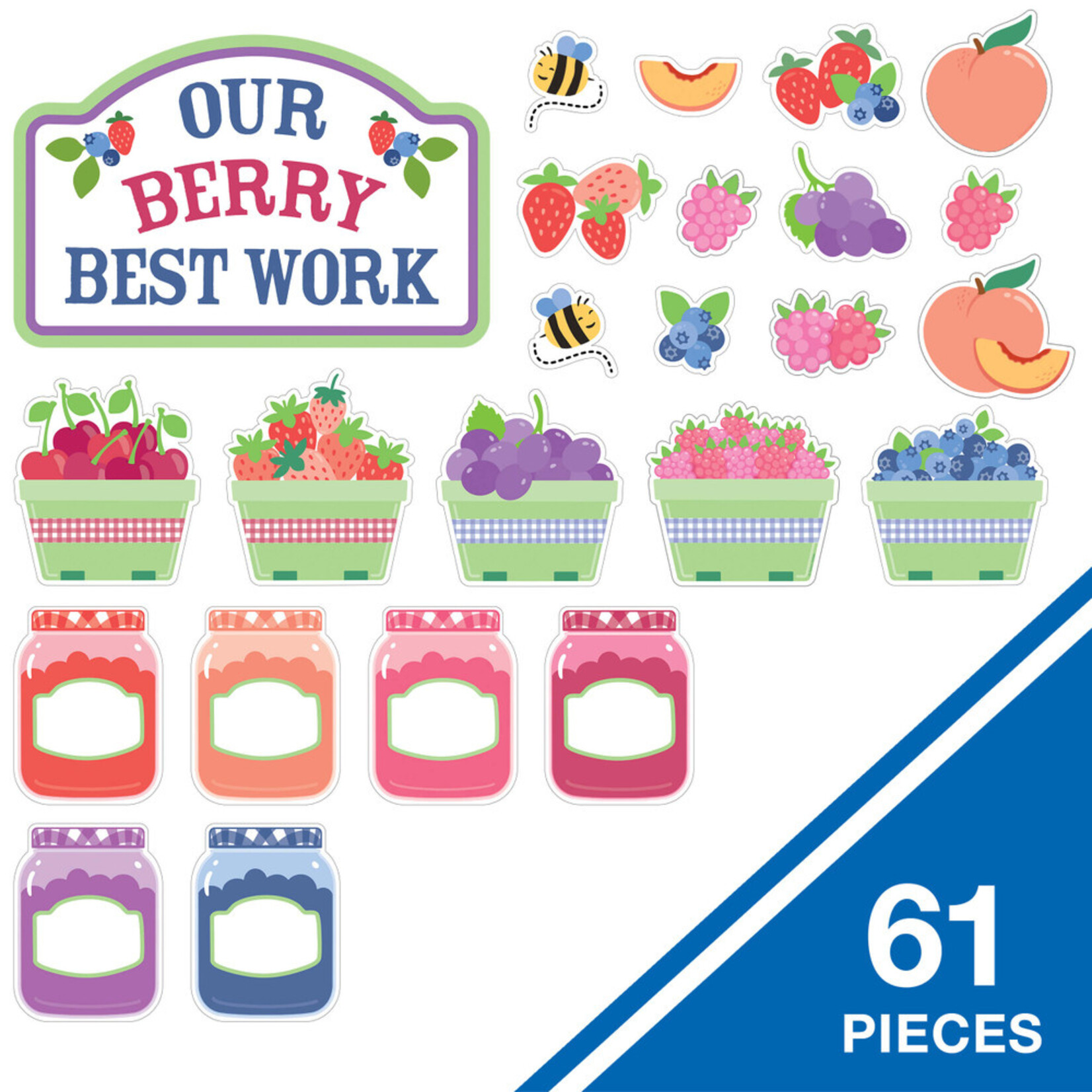 CARSON DELLOSA PUBLISHING CO Farmers Market Our Berry Best Work Bulletin Board Set