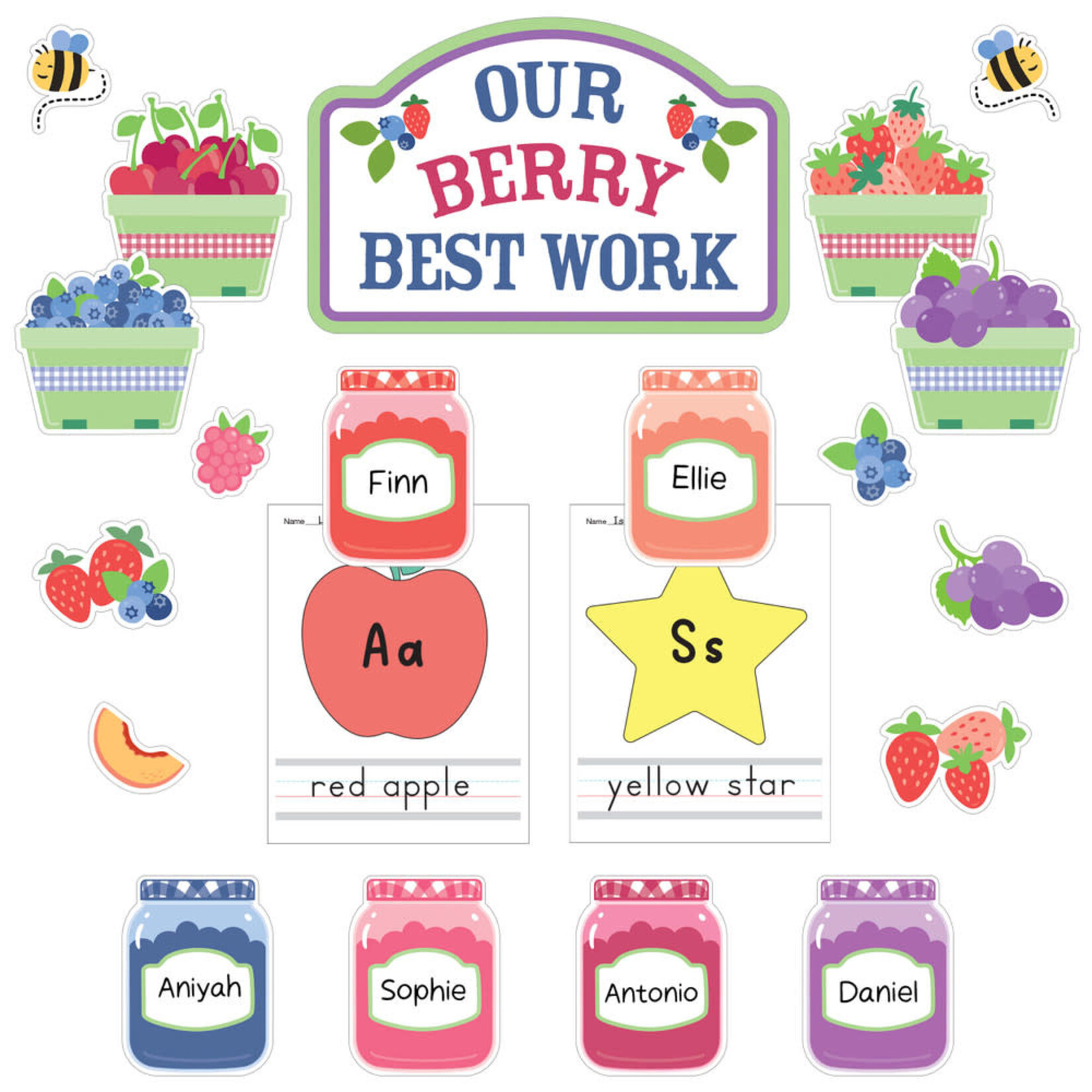 CARSON DELLOSA PUBLISHING CO Our Berry Best Work Bulletin Board Set