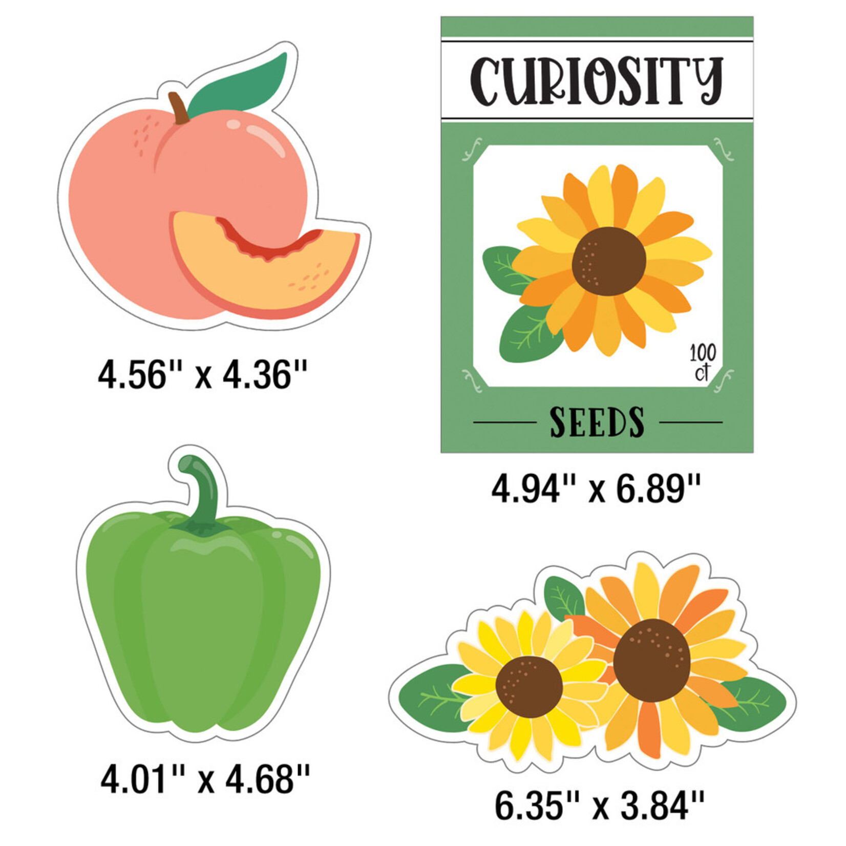 CARSON DELLOSA PUBLISHING CO Farmers Market Growing Hearts Growing Minds Bulletin Board Set