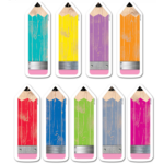 CREATIVE TEACHING PRESS Upcycle Style Pencils 6" Designer Cut-Outs