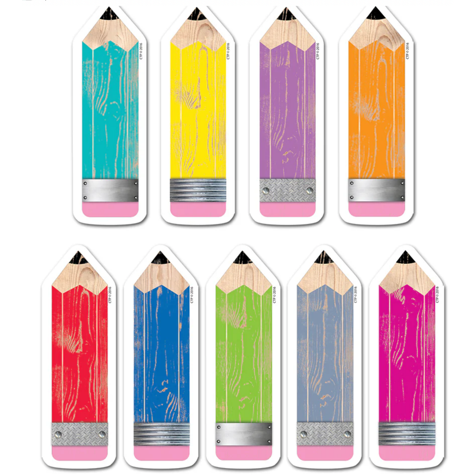 CREATIVE TEACHING PRESS Upcycle Style Pencils 6" Designer Cut-Outs