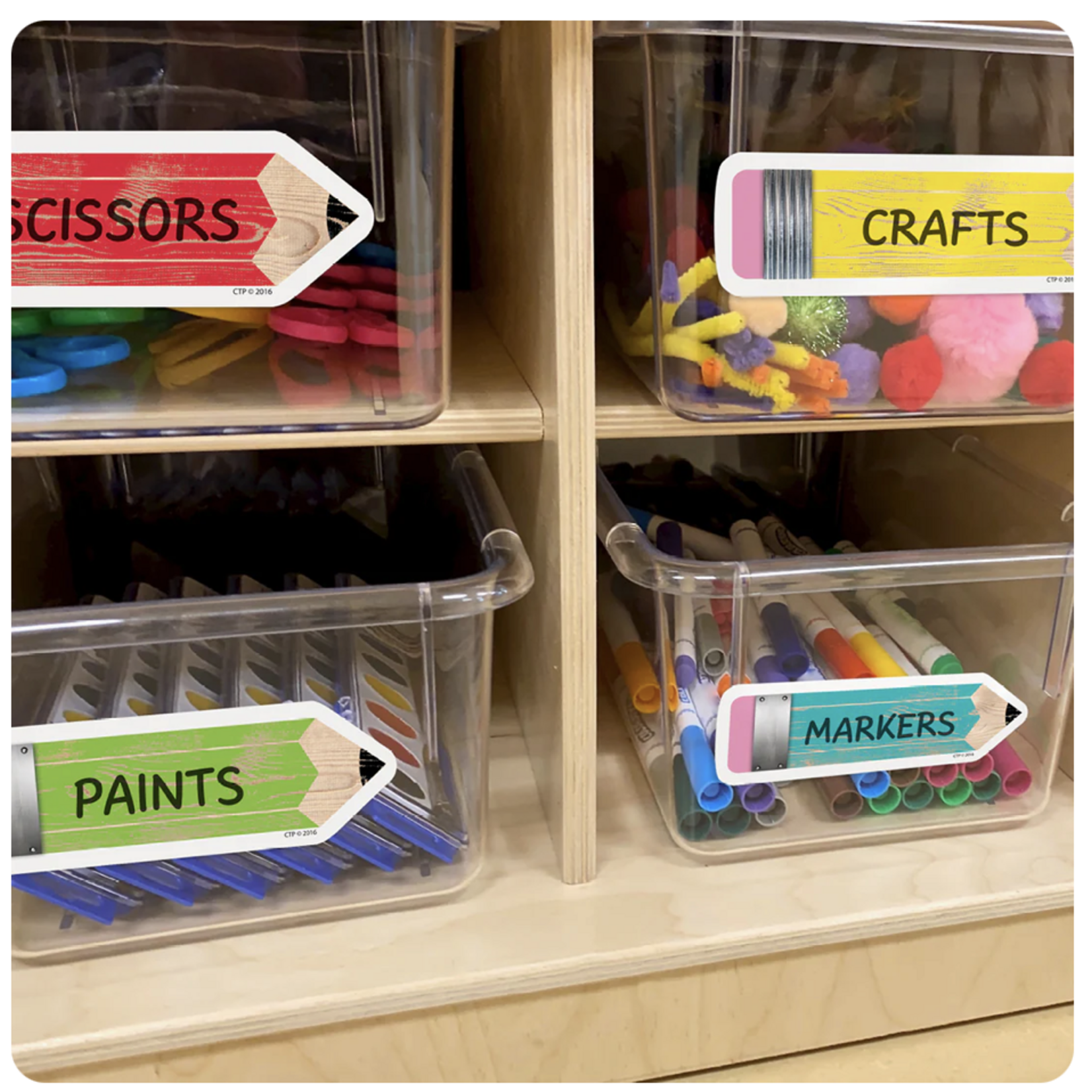 CREATIVE TEACHING PRESS Upcycle Style Pencils 6" Designer Cut-Outs