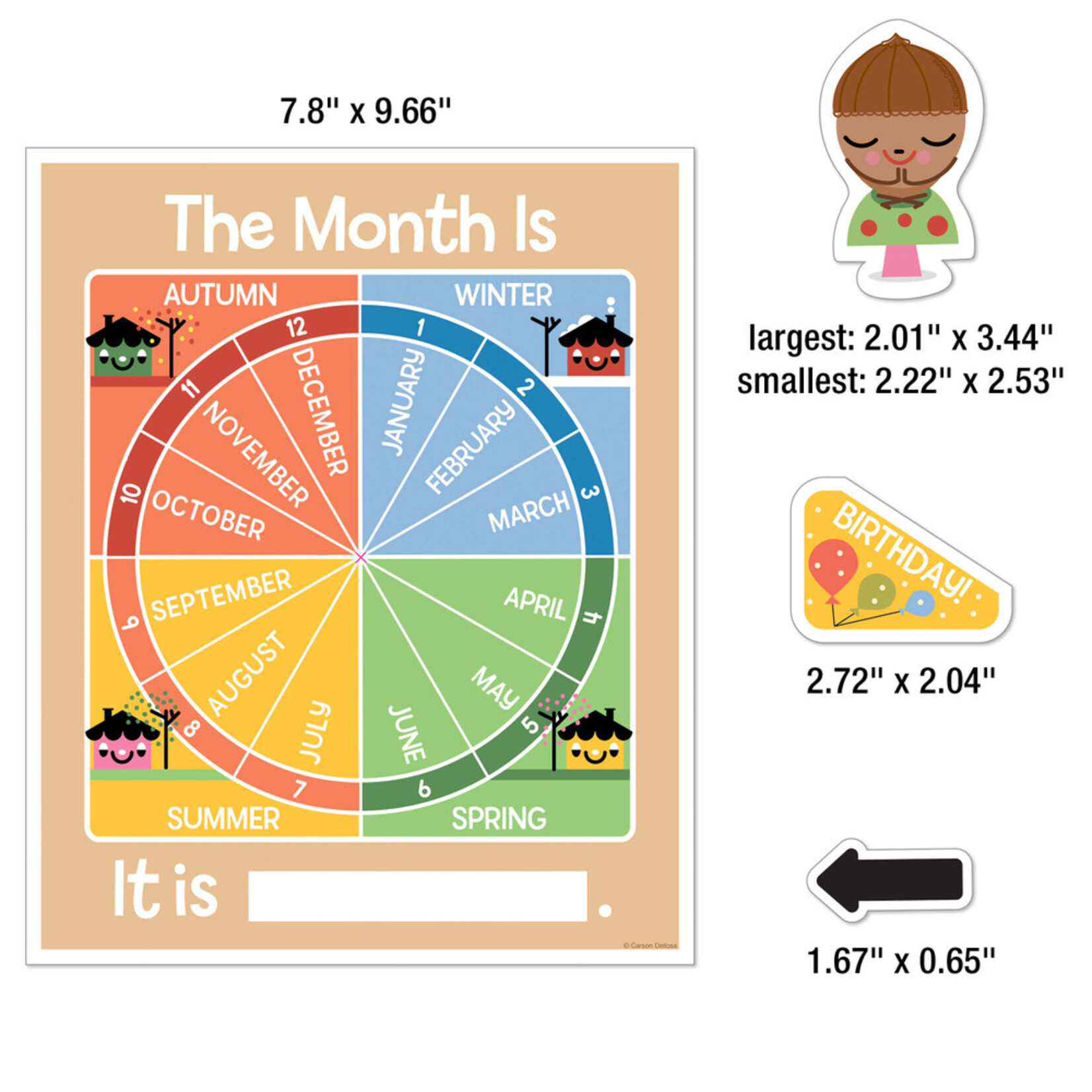 CARSON DELLOSA PUBLISHING CO Fairy Tale Forest Calendar Bulletin Board Set