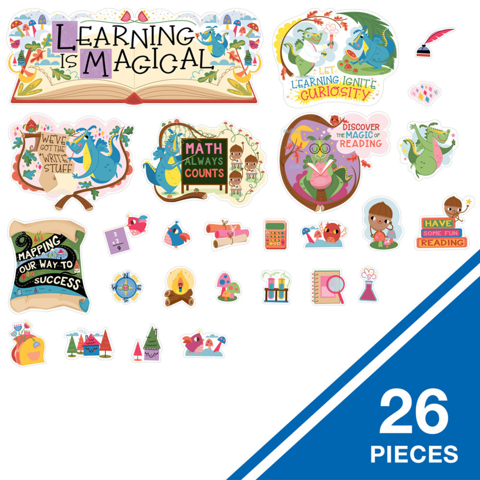 CARSON DELLOSA PUBLISHING CO Fairy Tale Forest: Learning Is Magical Bulletin Board Set