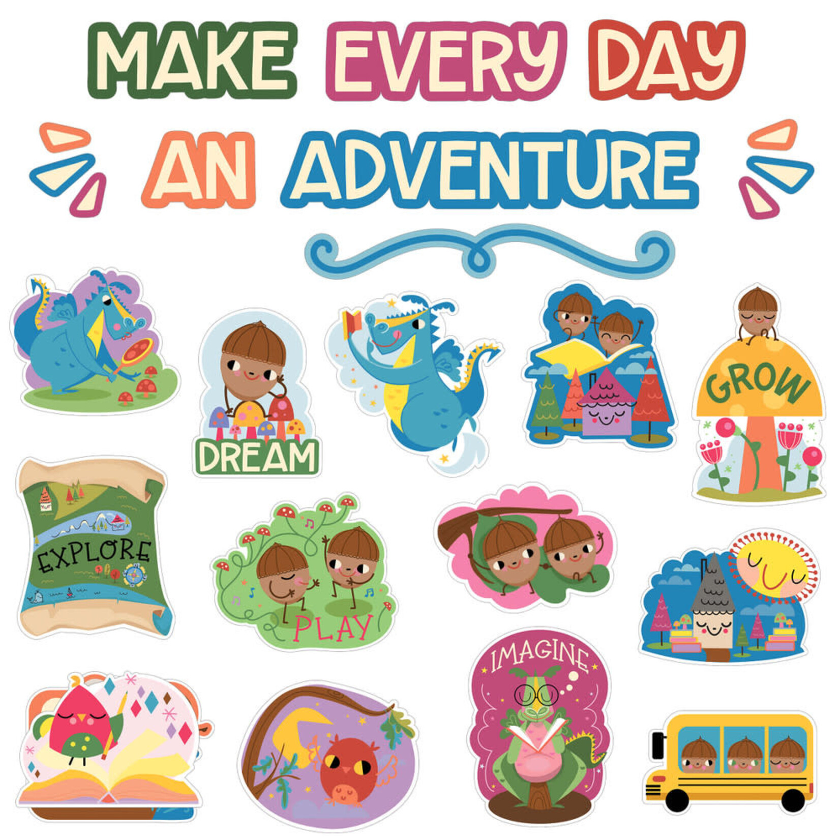 CARSON DELLOSA PUBLISHING CO Fairy Tale Forest: Make Every Day an Adventure Bulletin Board Set