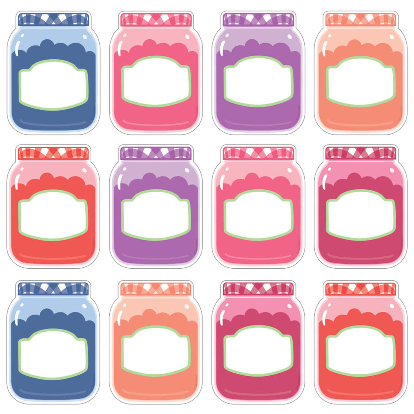 CARSON DELLOSA PUBLISHING CO Farmers Market Jam Jars Cutouts