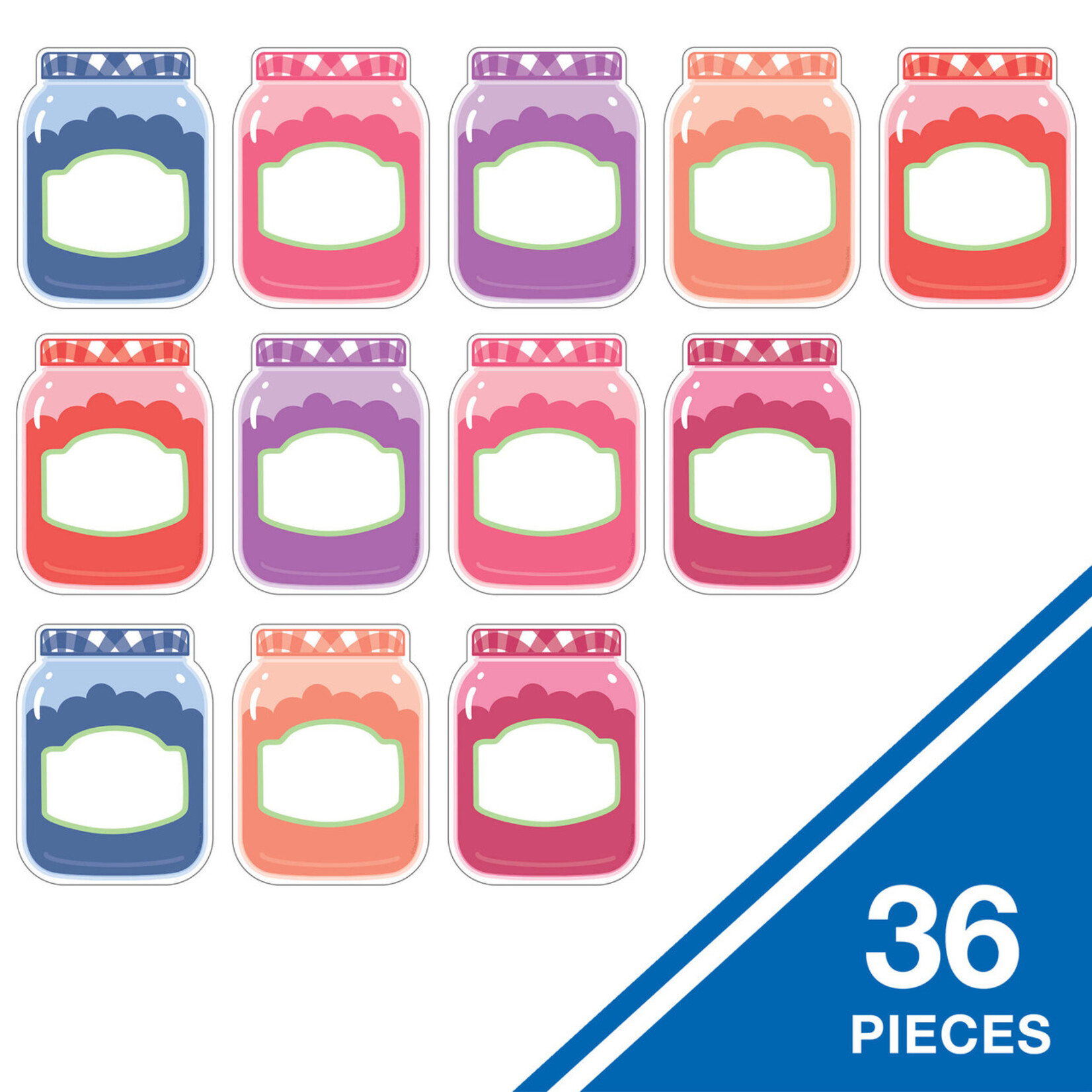 CARSON DELLOSA PUBLISHING CO Farmers Market Jam Jars Cutouts