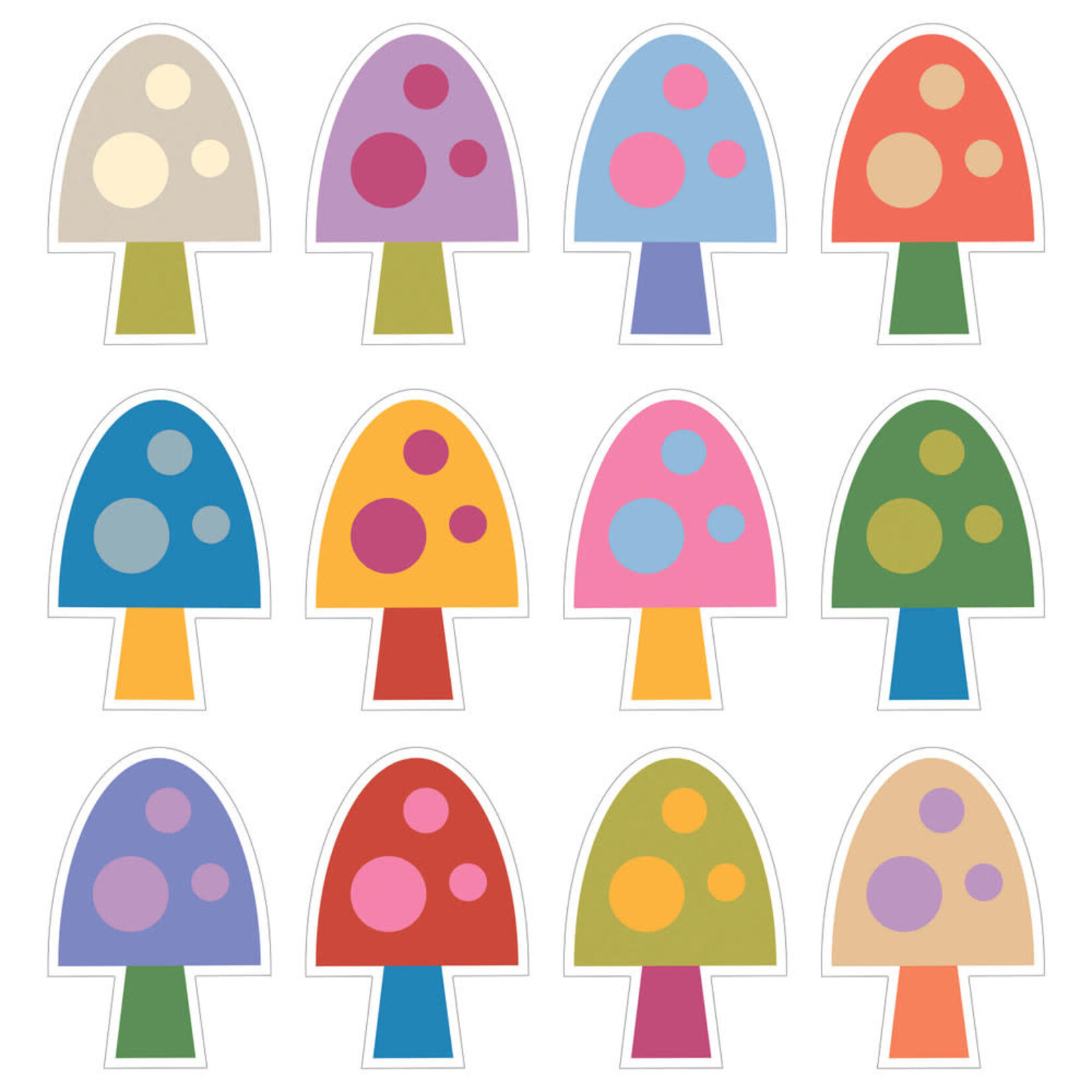 CARSON DELLOSA PUBLISHING CO Fairy Tale Forest: Mushrooms Cutouts