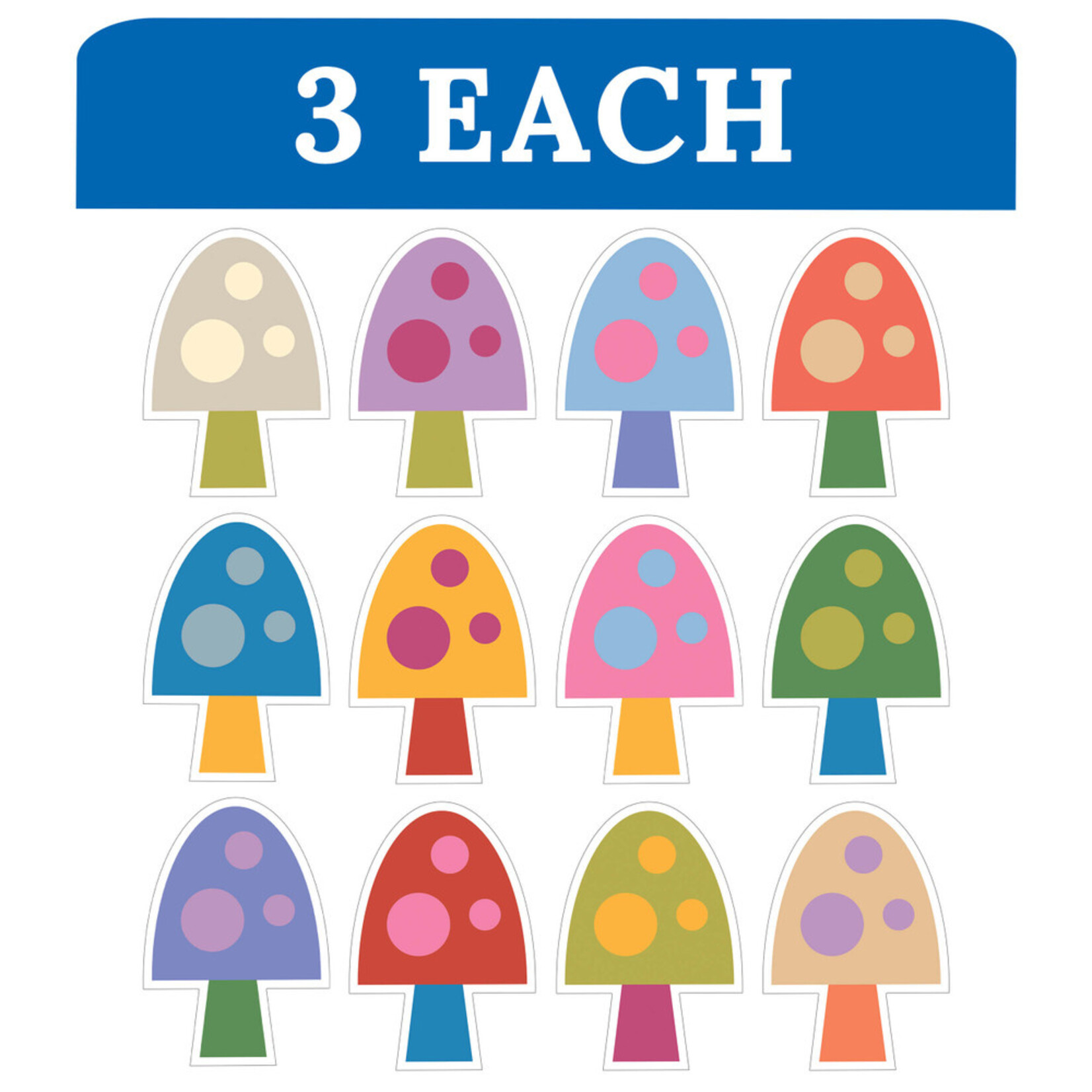 CARSON DELLOSA PUBLISHING CO Fairy Tale Forest: Mushrooms Cutouts