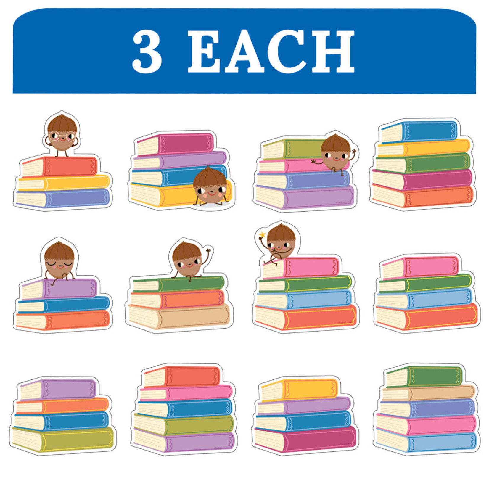 CARSON DELLOSA PUBLISHING CO Fairy Tale Forest: Bookstacks Cutouts
