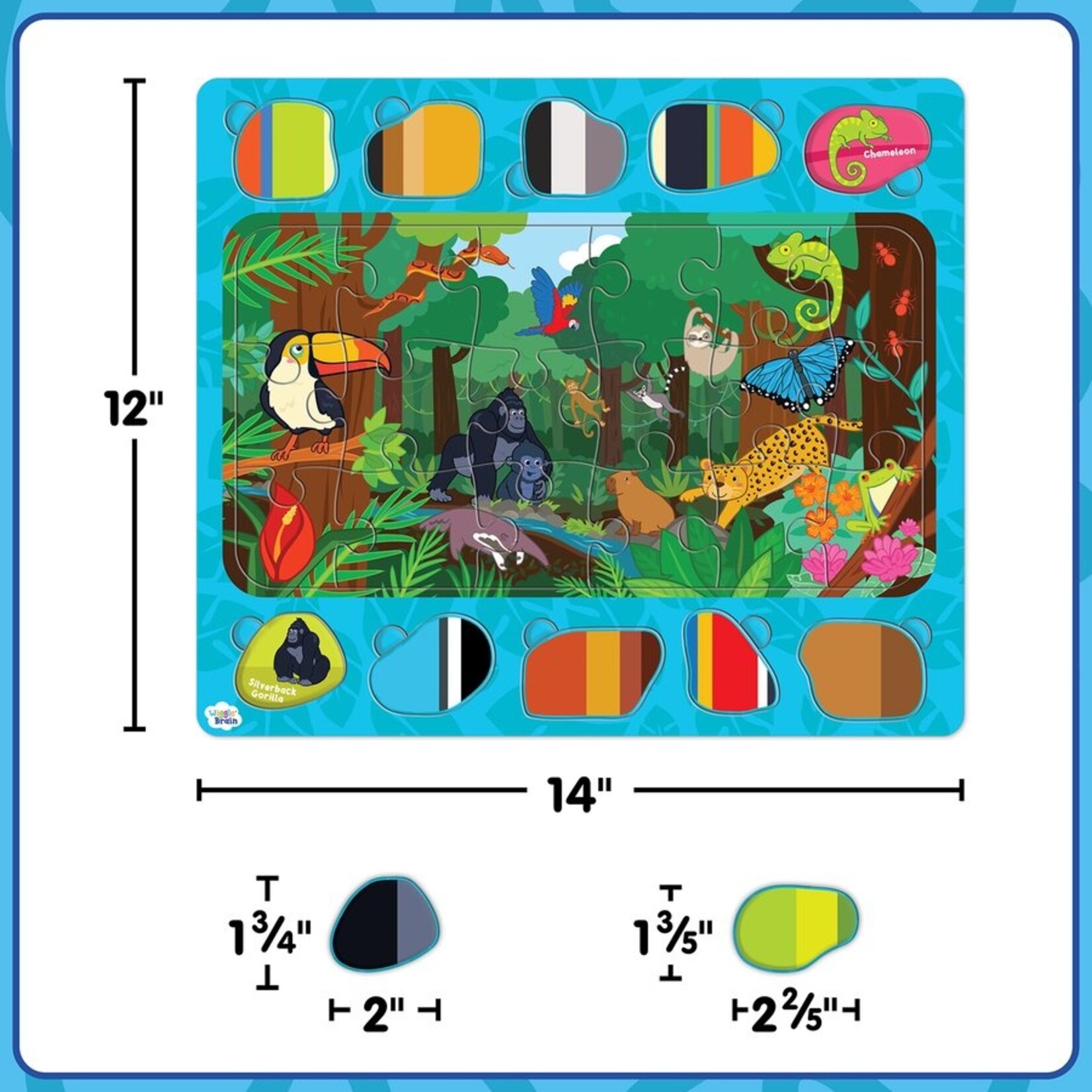 TEACHER CREATED RESOURCES Wiggle Brain Tray Puzzles: Wildlife in Focus