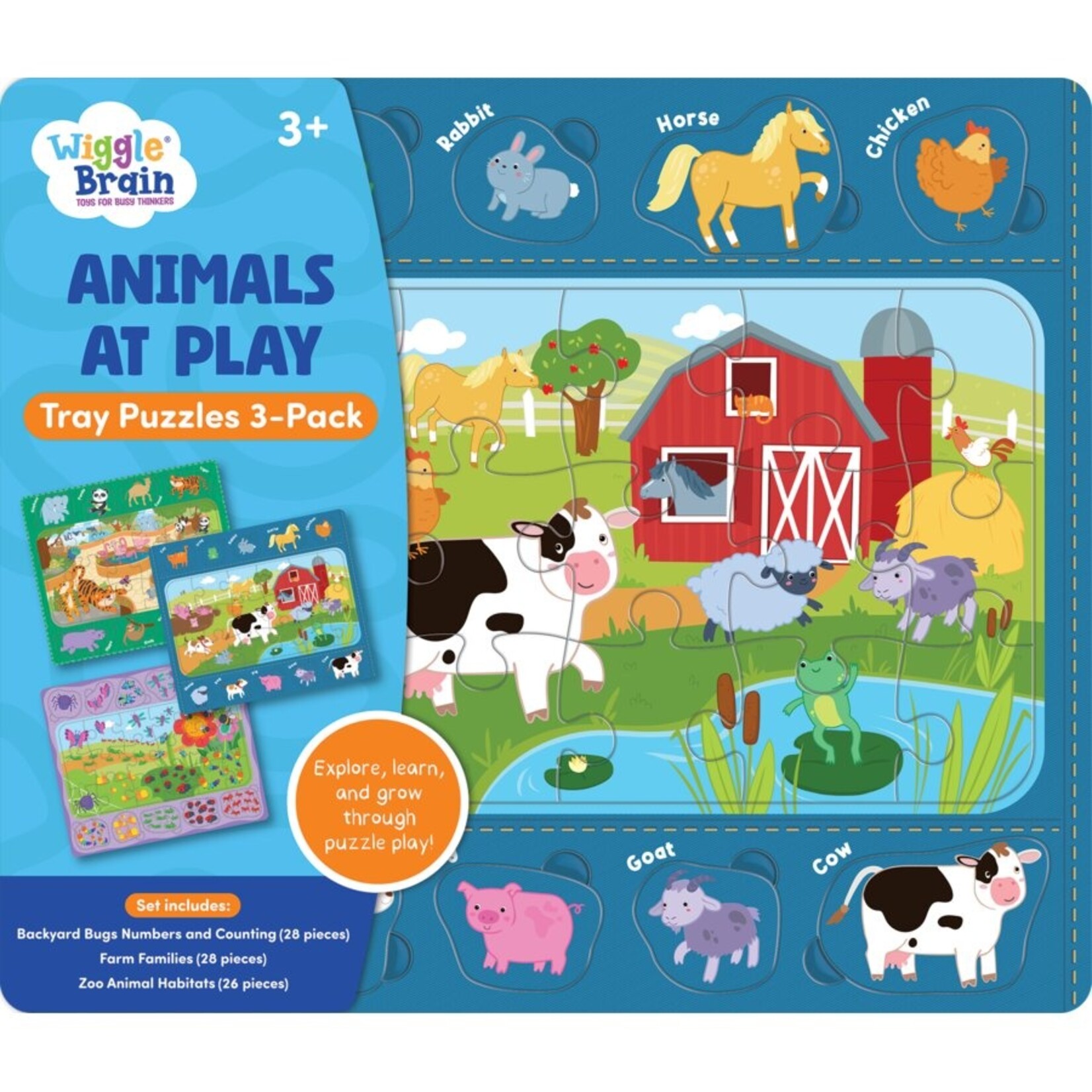 TEACHER CREATED RESOURCES Wiggle Brain Tray Puzzles - Animals at Play