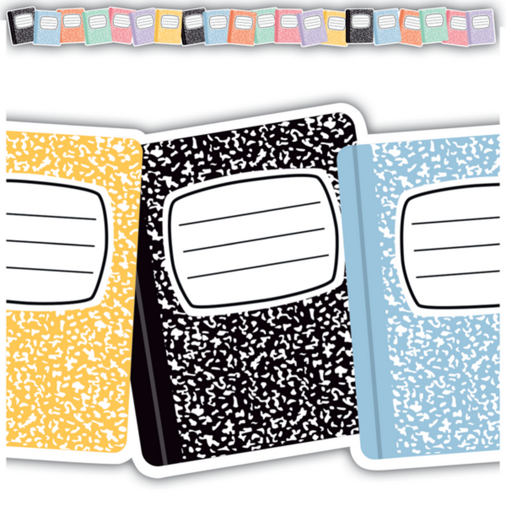 TEACHER CREATED RESOURCES Cool for School Composition Books Die-Cut Border Trim