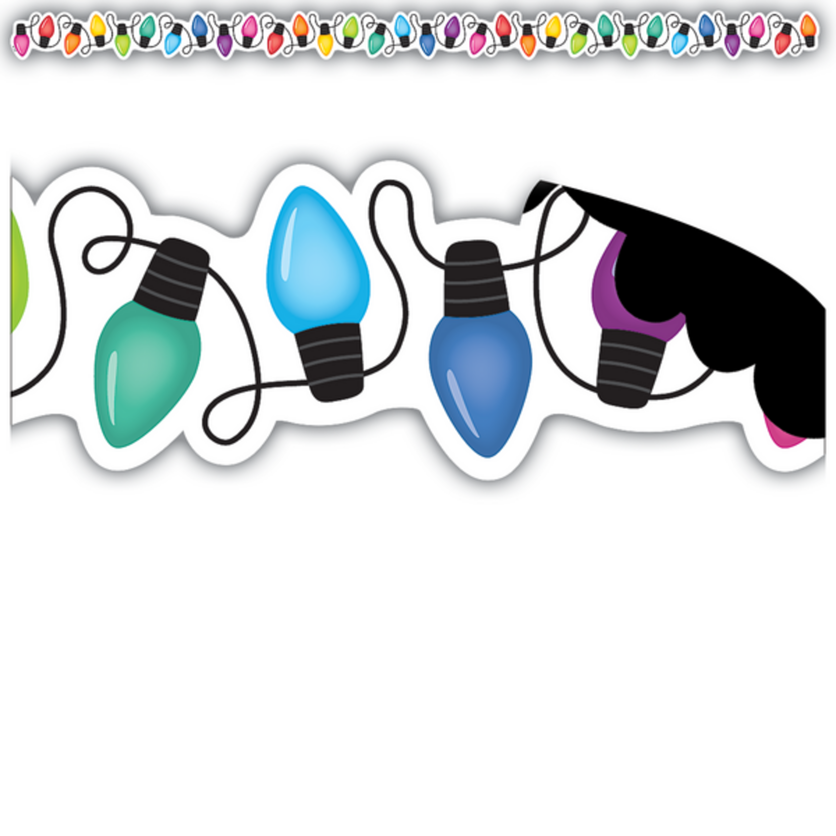 TEACHER CREATED RESOURCES Colorful Holiday Lights Magnetic Border