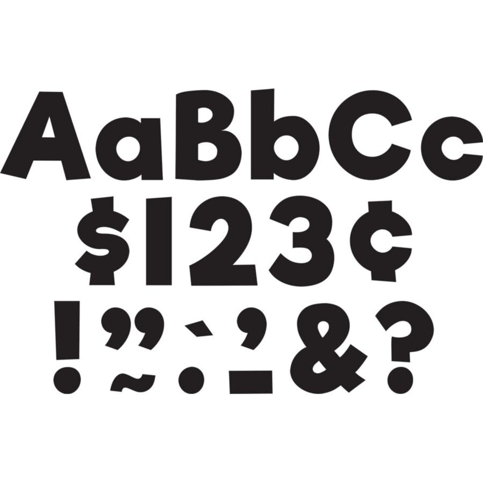 TEACHER CREATED RESOURCES Black 4" Everyday Letters Combo Pack