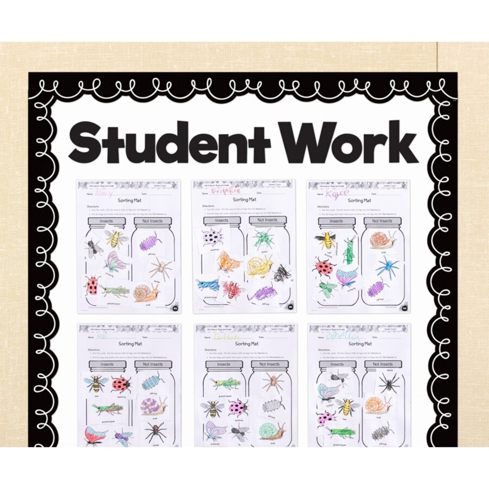 TEACHER CREATED RESOURCES Black 4" Everyday Letters Combo Pack