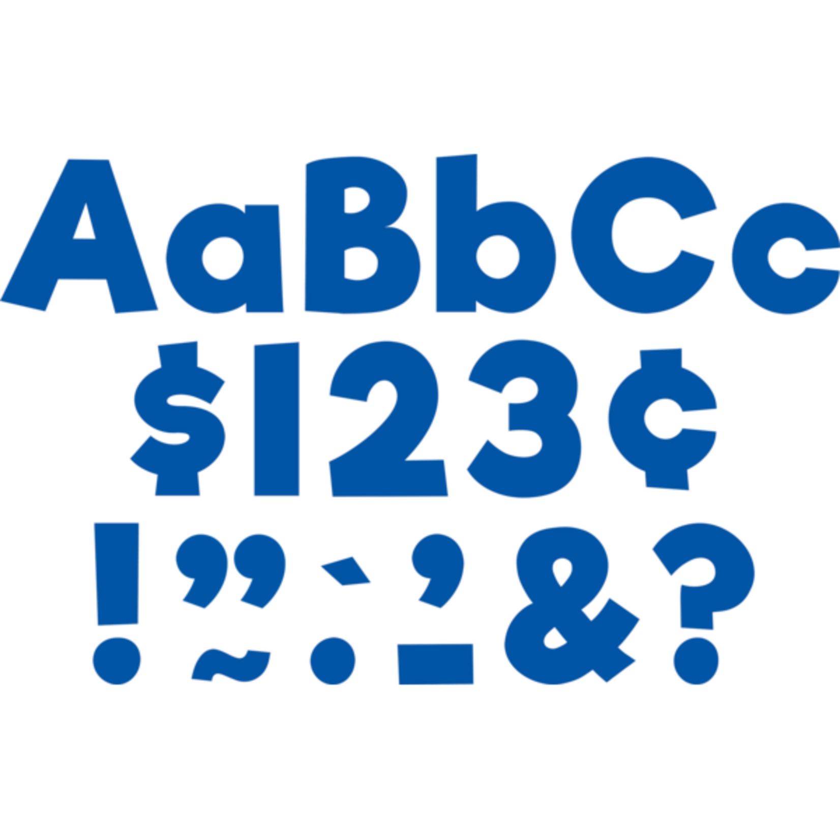 TEACHER CREATED RESOURCES Blue 4" Everyday Letters Combo Pack
