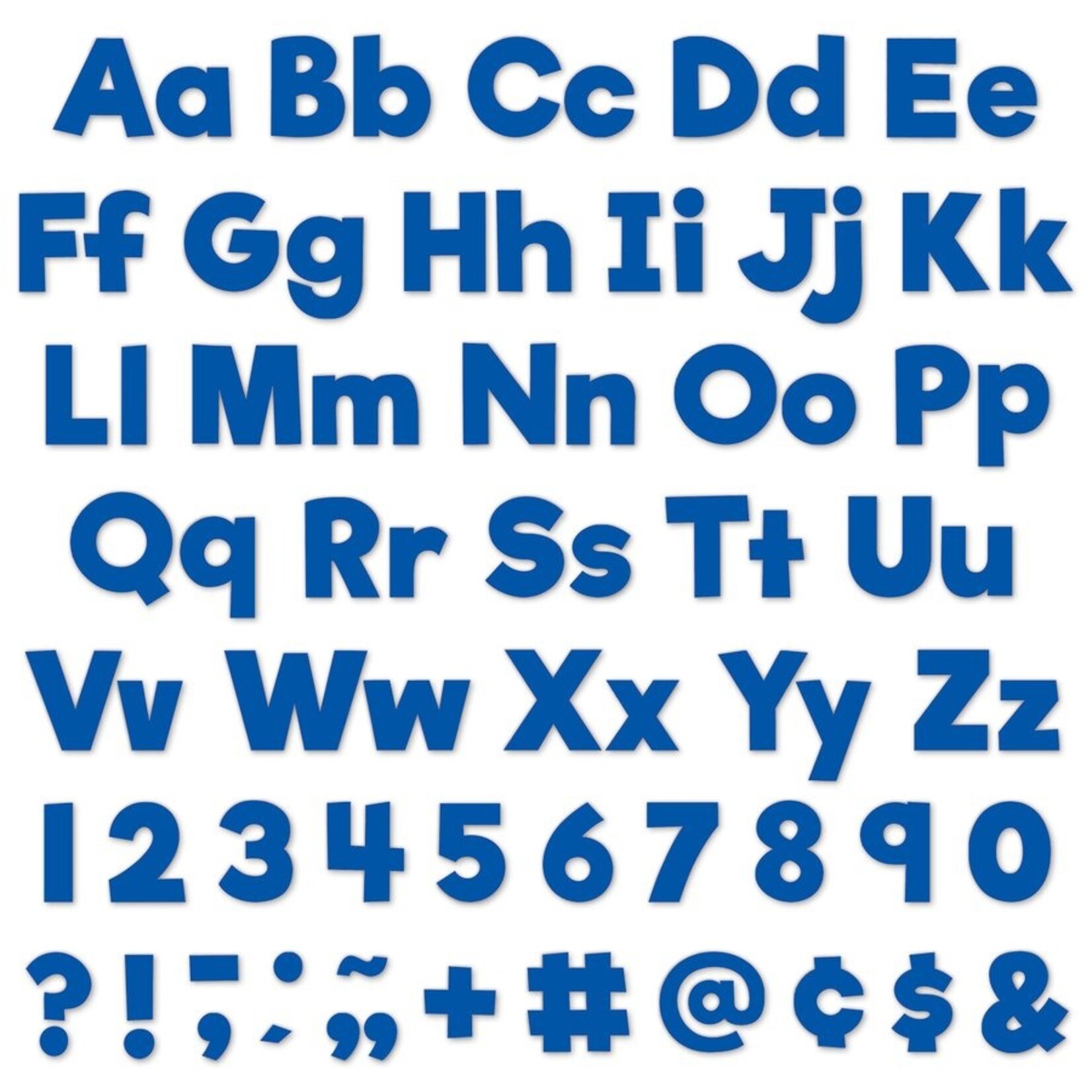 TEACHER CREATED RESOURCES Blue 4" Everyday Letters Combo Pack