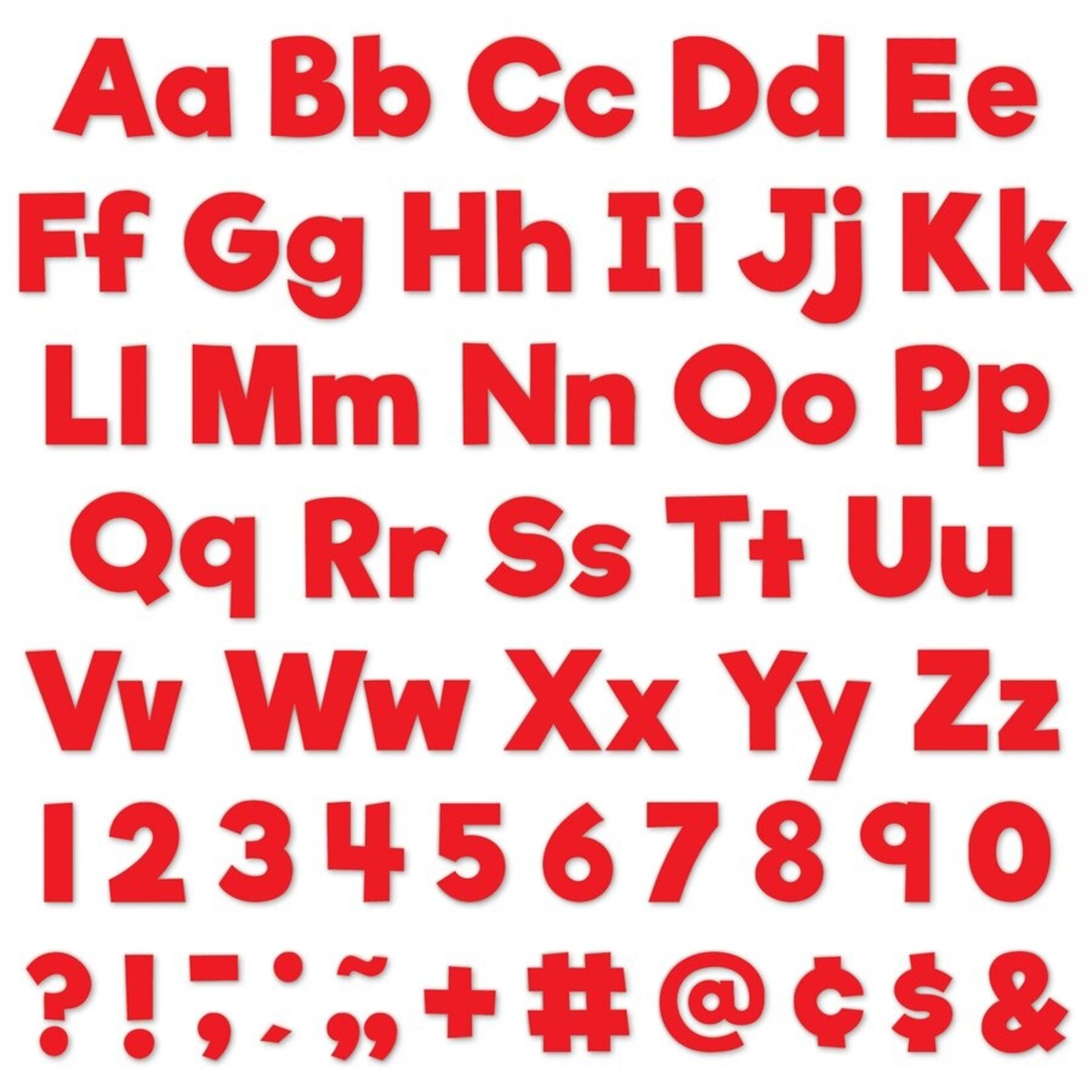 TEACHER CREATED RESOURCES Red 4" Everyday Letters Combo Pack