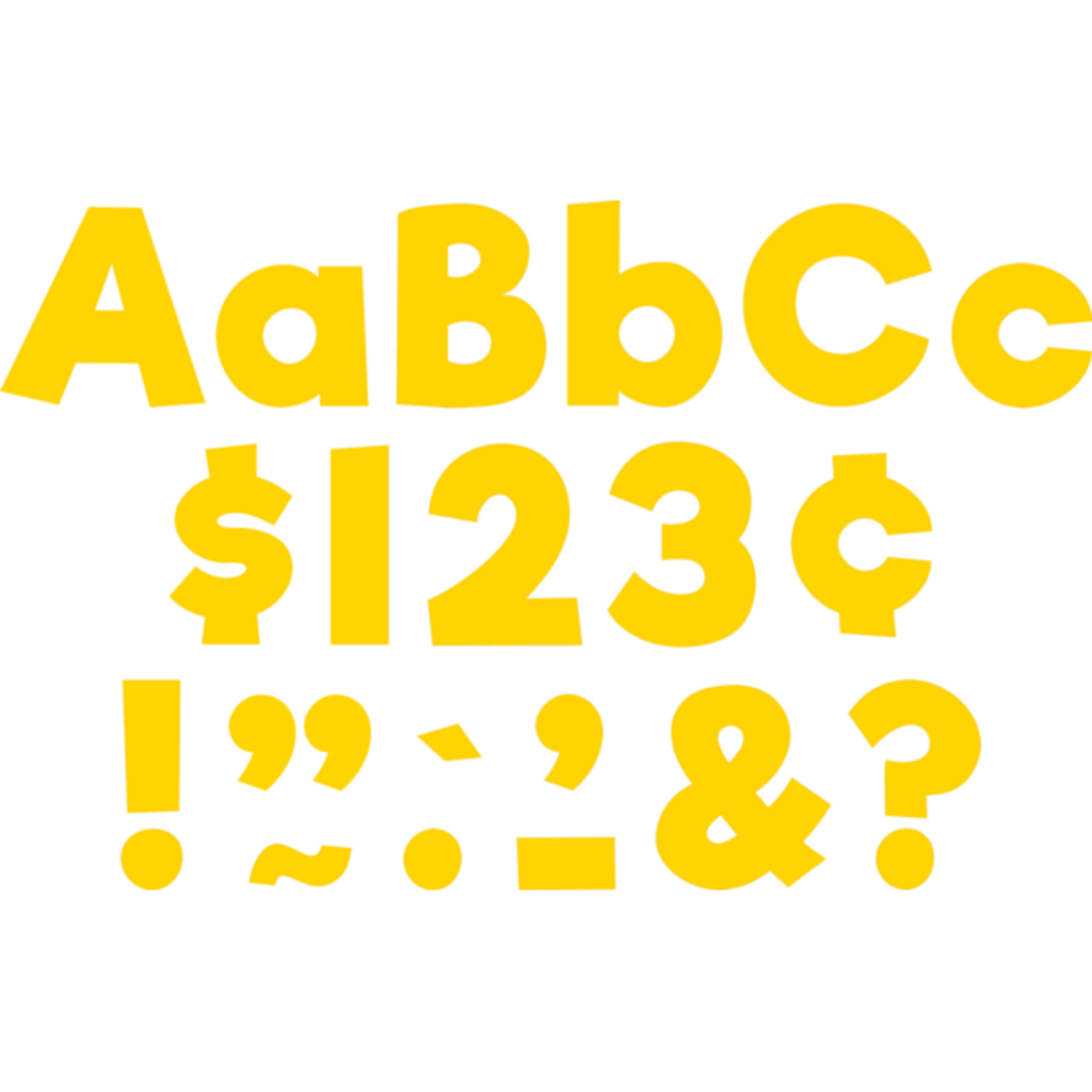 TEACHER CREATED RESOURCES Yellow Gold 4" Everyday Letters Combo Pack