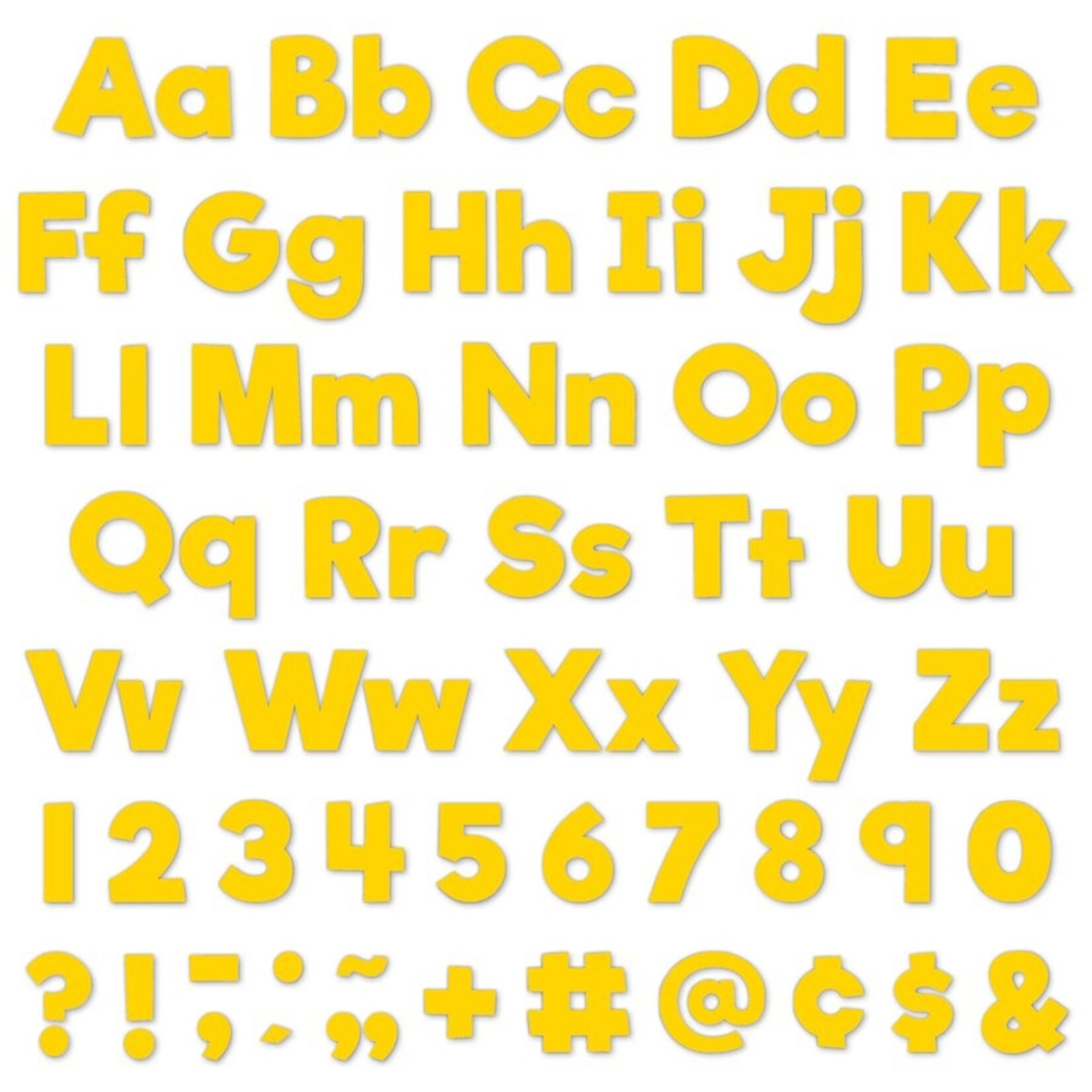 TEACHER CREATED RESOURCES Yellow Gold 4" Everyday Letters Combo Pack