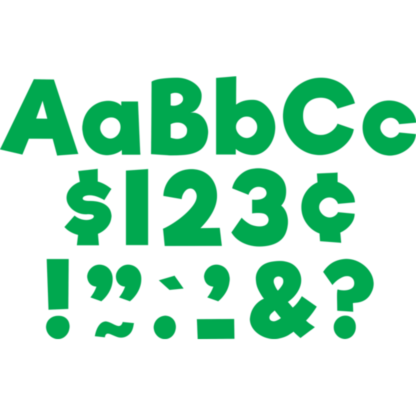 TEACHER CREATED RESOURCES Green 4" Everyday Letters Combo Pack