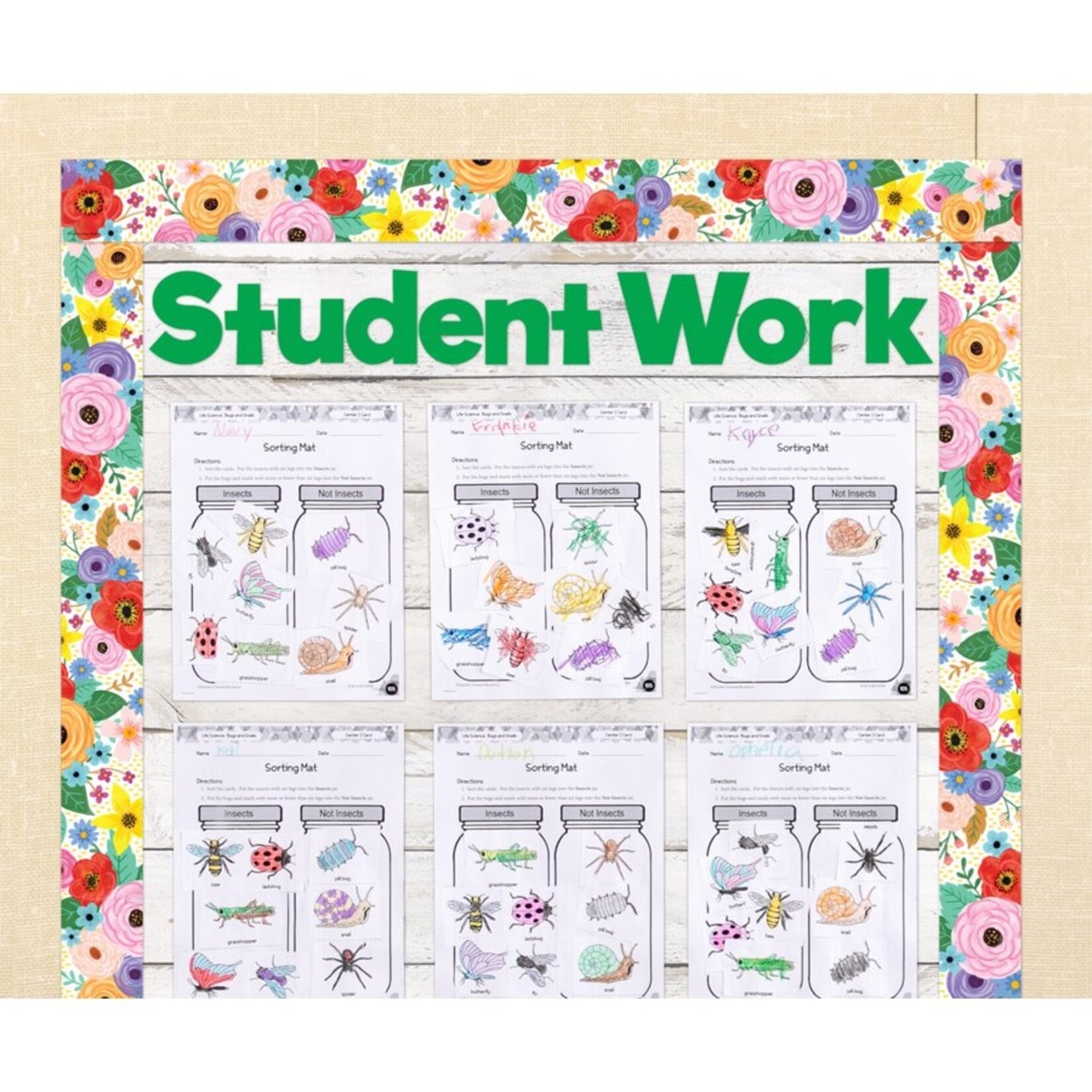 TEACHER CREATED RESOURCES Green 4" Everyday Letters Combo Pack
