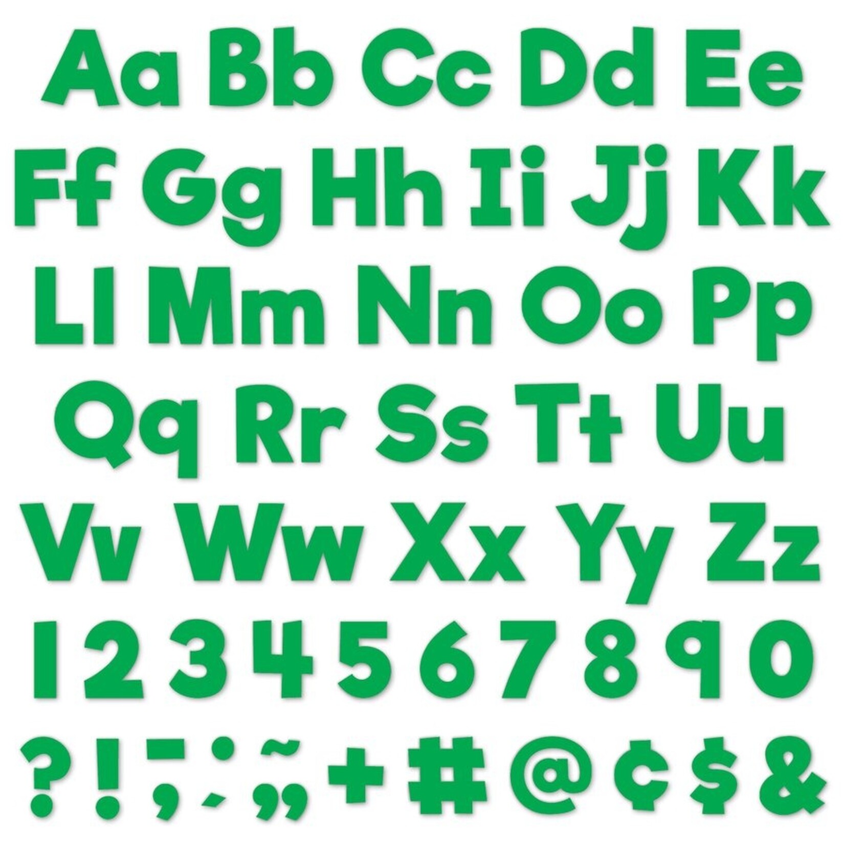 TEACHER CREATED RESOURCES Green 4" Everyday Letters Combo Pack