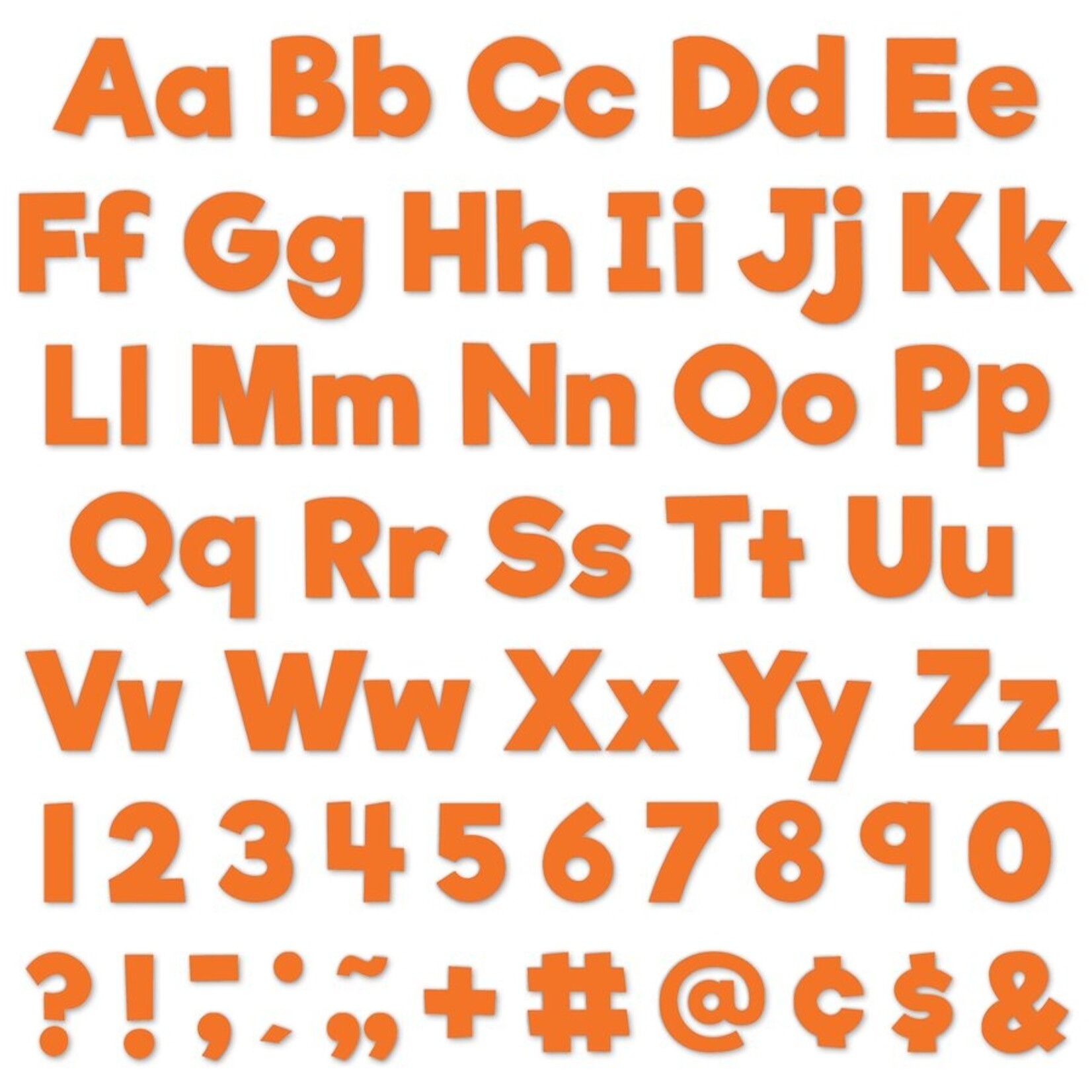 TEACHER CREATED RESOURCES Orange 4" Everyday Letters Combo Pack
