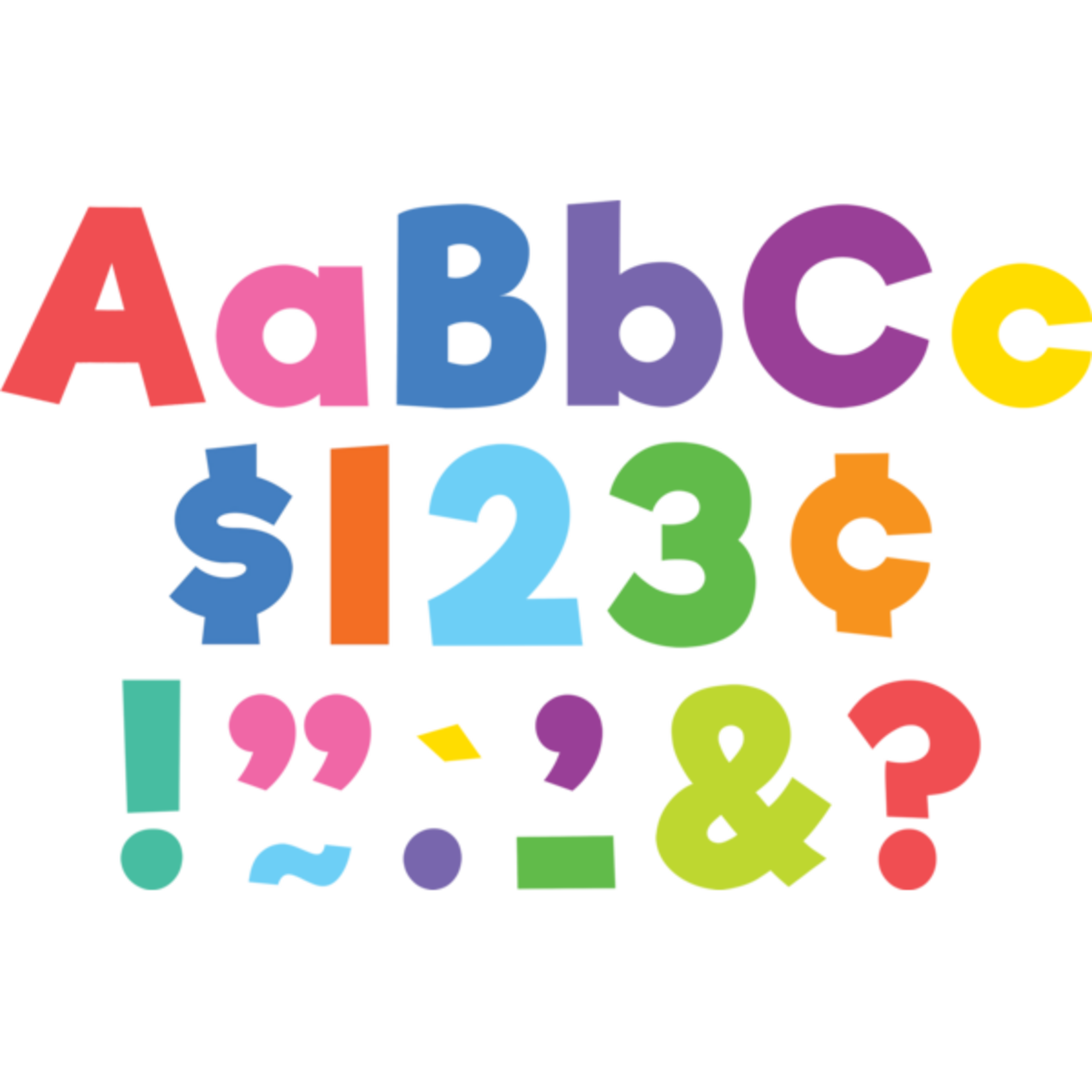 TEACHER CREATED RESOURCES Colorful 4" Everyday Letters Combo Pack