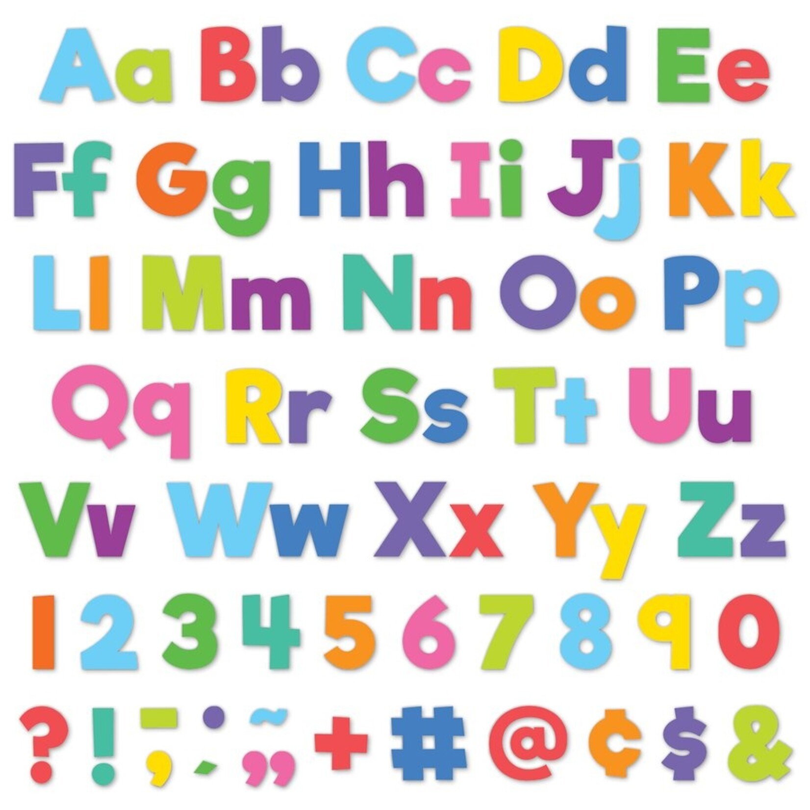 TEACHER CREATED RESOURCES Colorful 4" Everyday Letters Combo Pack