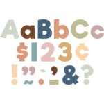 TEACHER CREATED RESOURCES Calming Colors 4" Everyday Letters Combo Pack