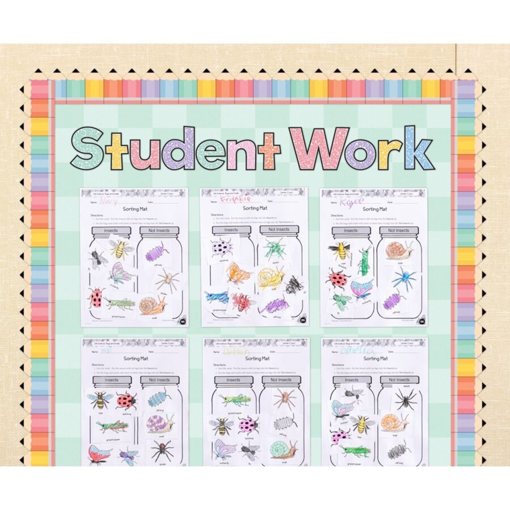 TEACHER CREATED RESOURCES Colorful Composition 4" Everyday Letters Combo Pack