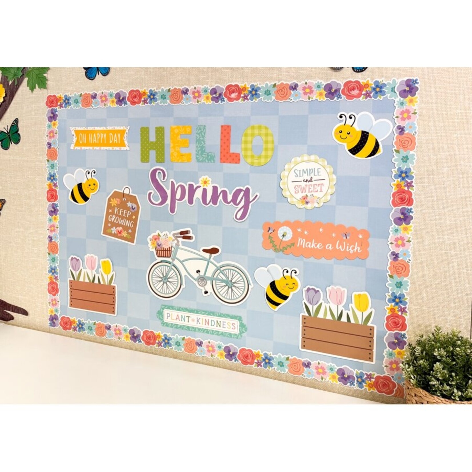 TEACHER CREATED RESOURCES Blue Checkers Better Than Paper Bulletin Board Roll