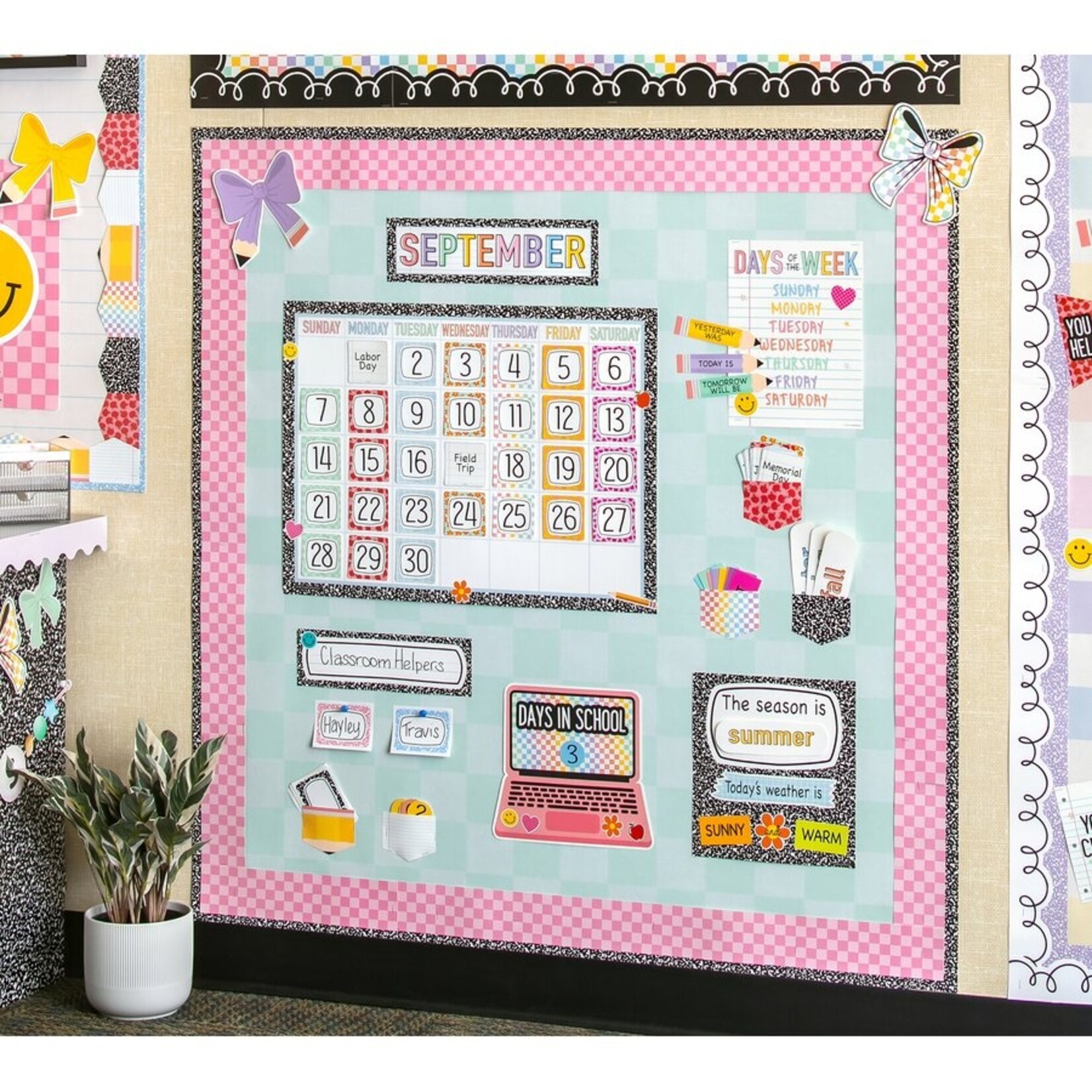 TEACHER CREATED RESOURCES Green Checkers Better Than Paper Bulletin Board Roll