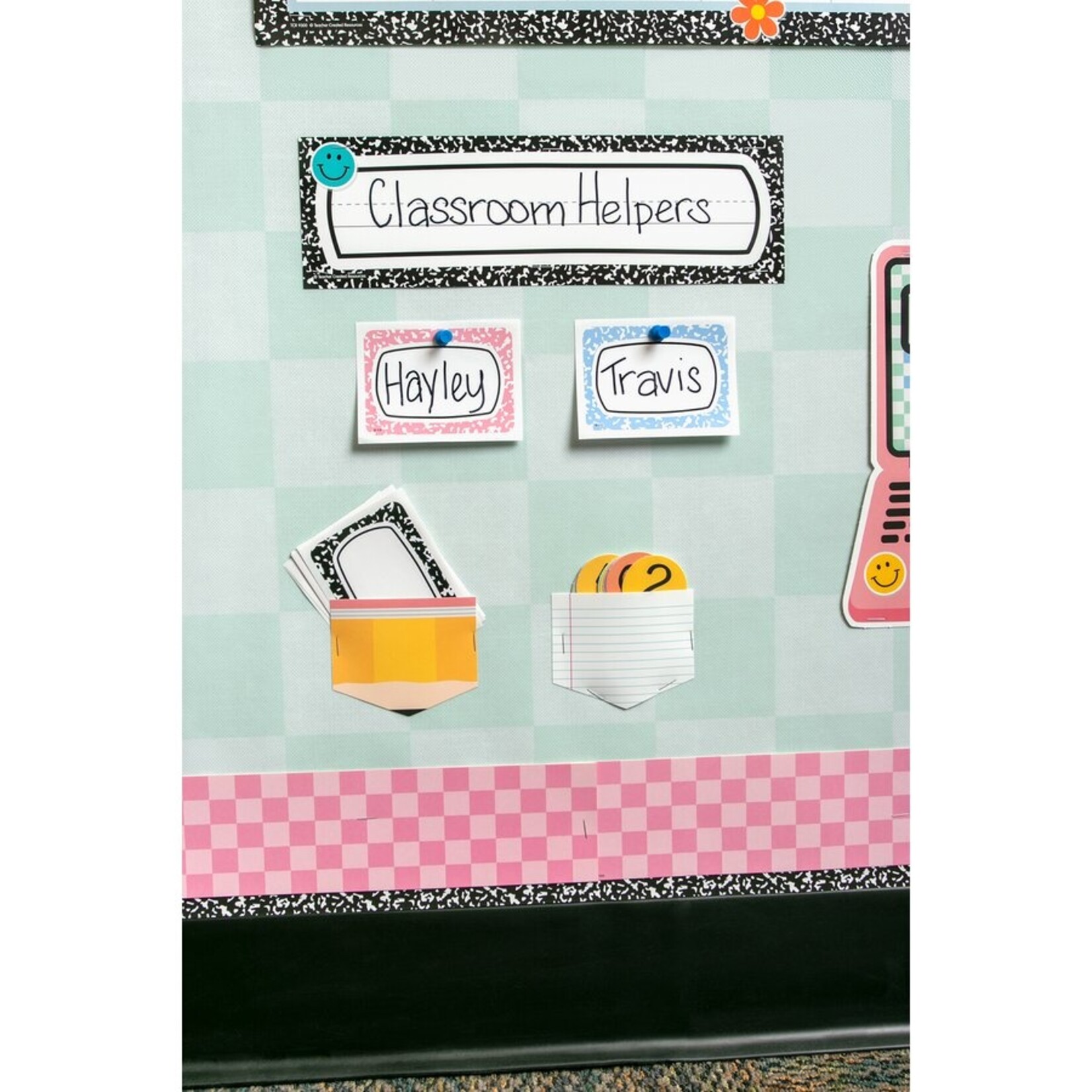 TEACHER CREATED RESOURCES Green Checkers Better Than Paper Bulletin Board Roll