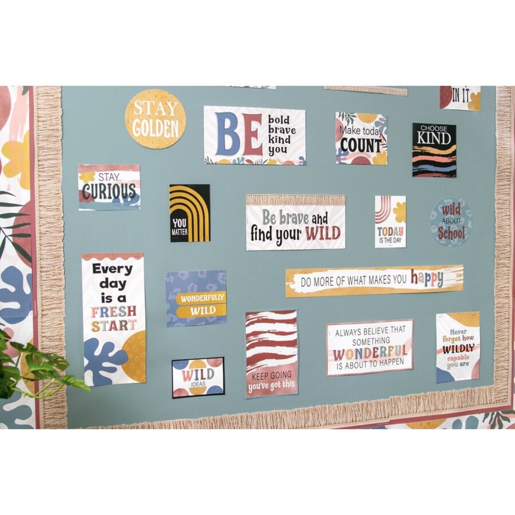 TEACHER CREATED RESOURCES Stone Blue Better Than Paper Bulletin Board Roll