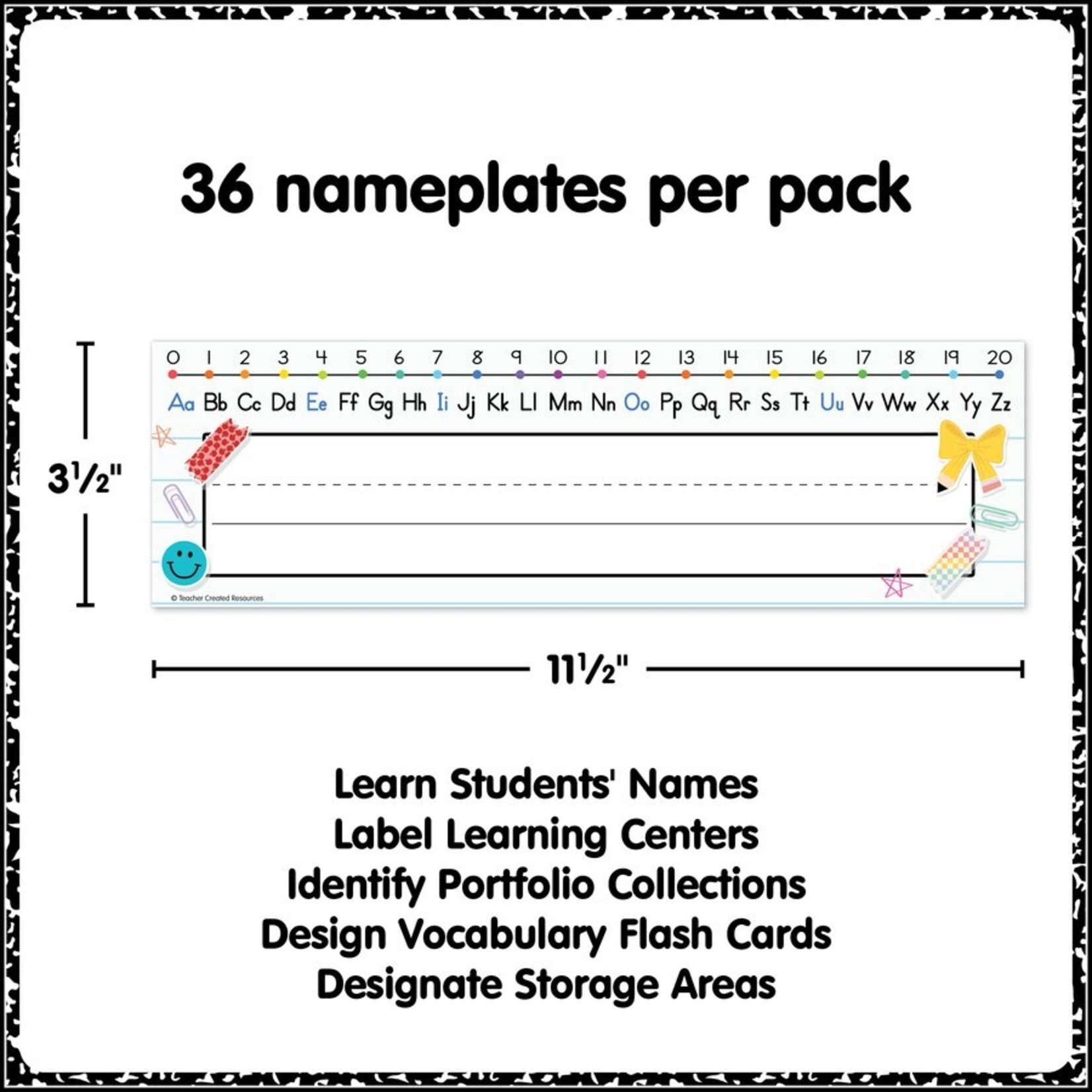 TEACHER CREATED RESOURCES Cool for School Checkers Flat Name Plates