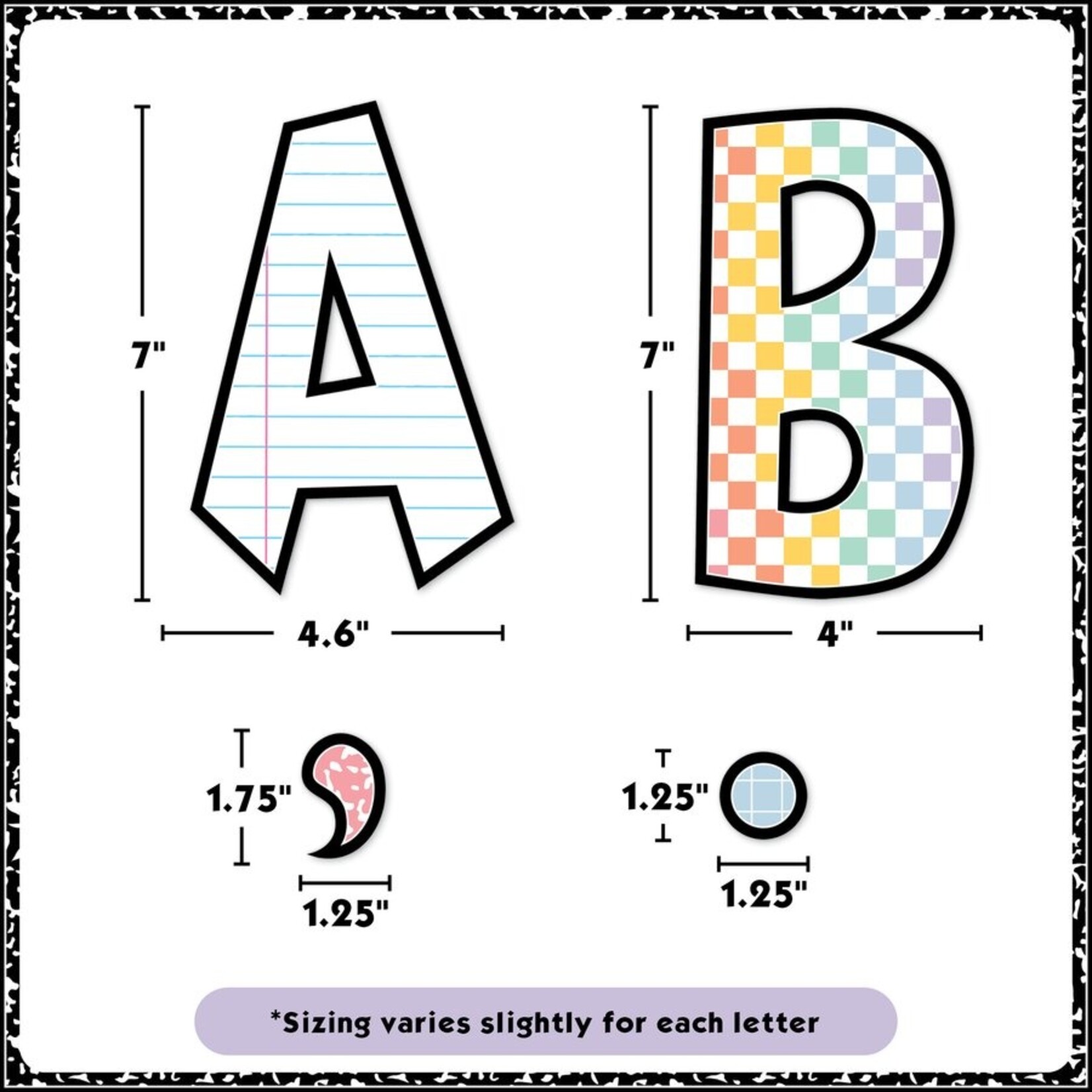 TEACHER CREATED RESOURCES Cool for School 7" Fun Font Letters