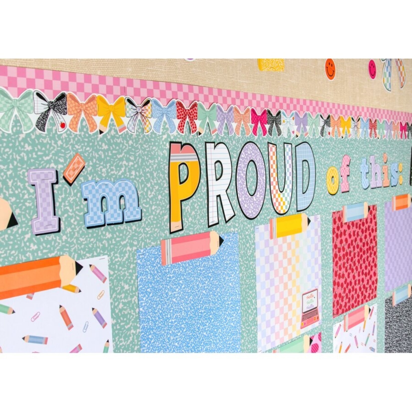 TEACHER CREATED RESOURCES Cool for School Checkers 4" Bold Block Letters Combo Pack