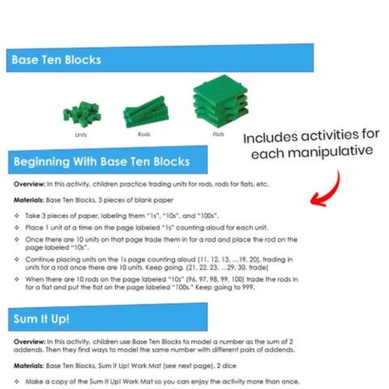 Take-Home Manipulative Kit, Grades K-2