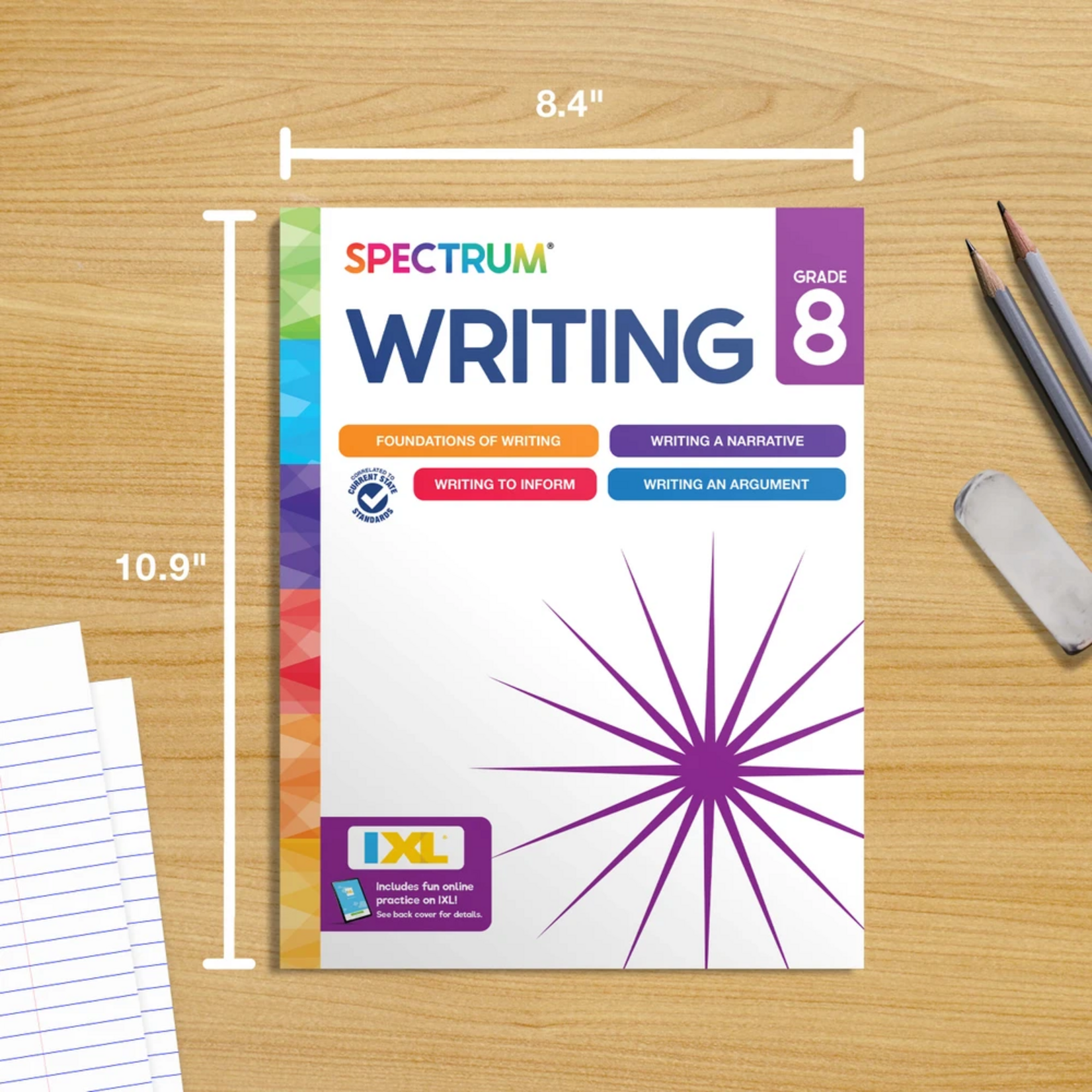 CARSON DELLOSA PUBLISHING CO Spectrum Writing Workbook Grade 8