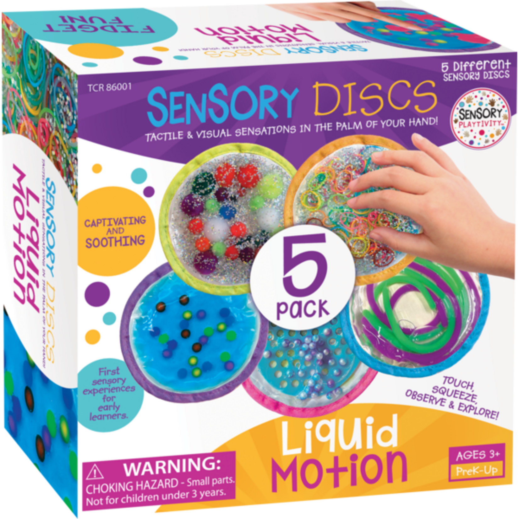 TEACHER CREATED RESOURCES Sensory Playtivity Sensory Discs: Liquid Motion (Set of 5)