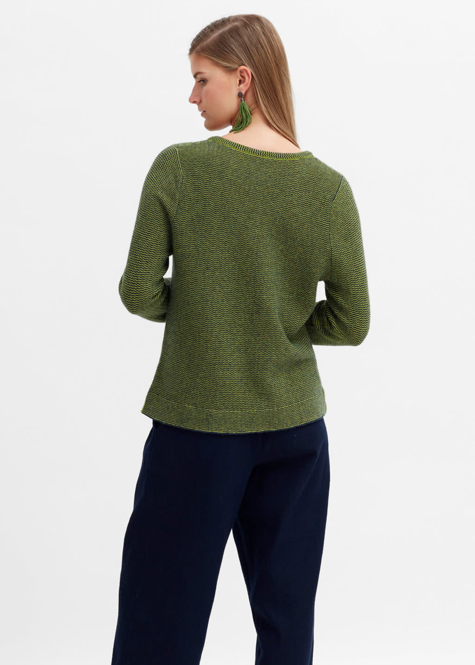ELK THE LABEL Listra Sweater Lime/Midnight