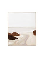 Hazy Horizon Sand Framed Canvas