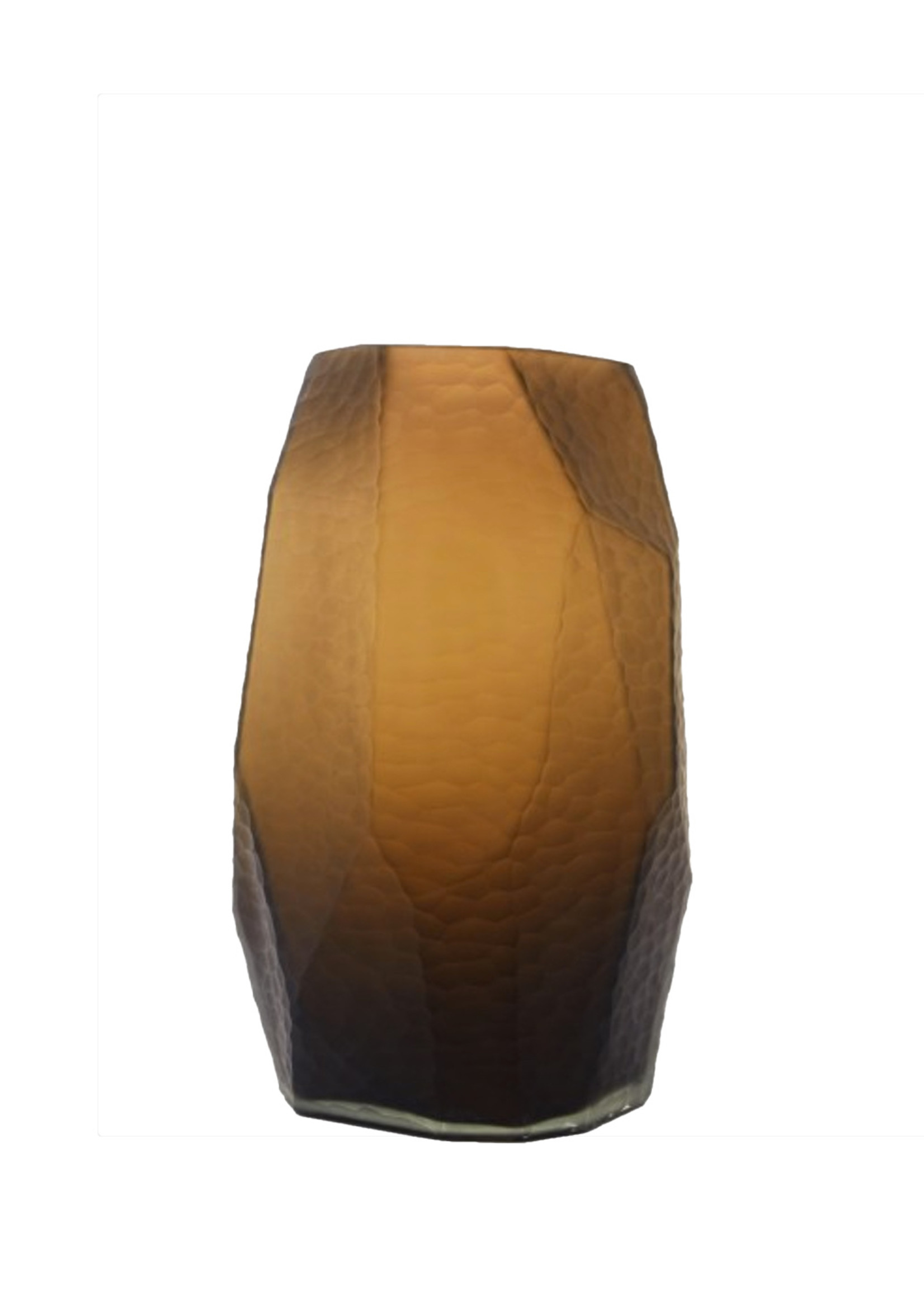 Facet Vase Medium Amber