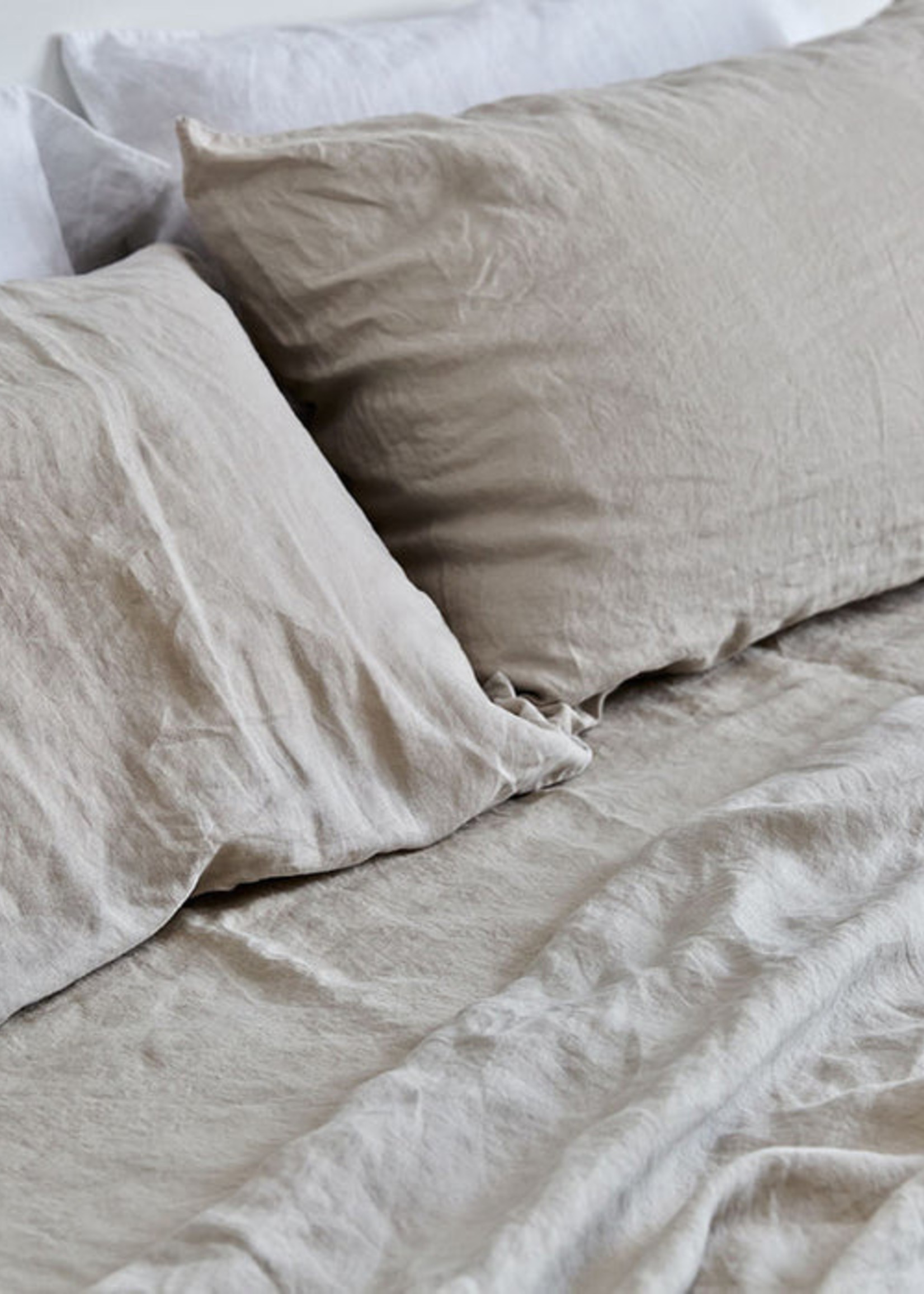 Linen Pillowslip set in Dove Grey