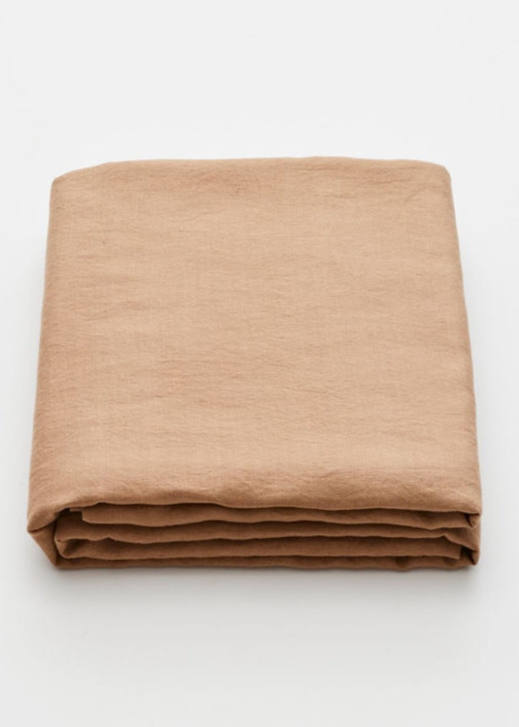 Linen Fitted Sheet in Chestnut