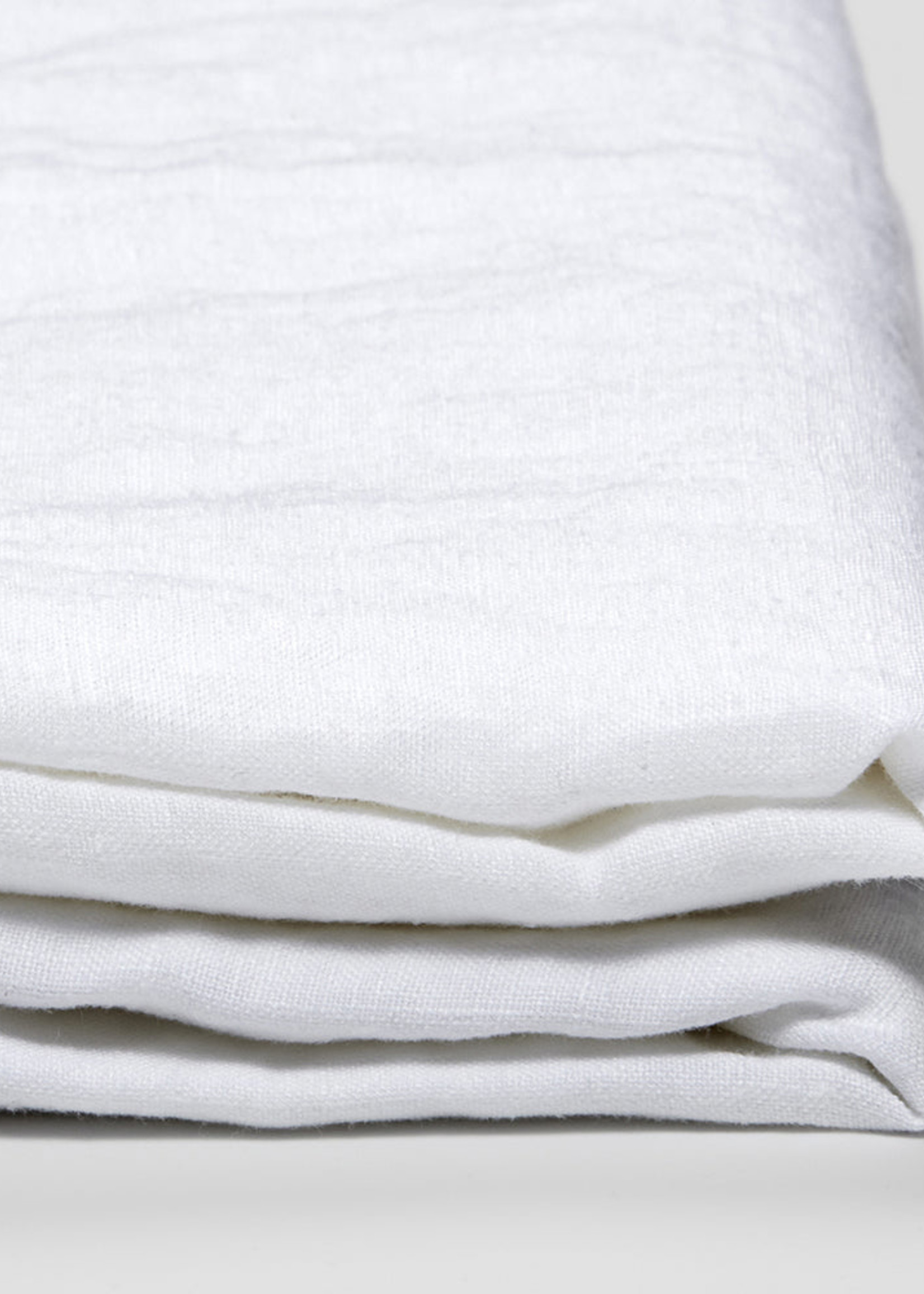 Linen Flat Sheet in White