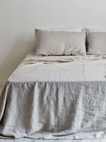 Linen Flat Sheet in Dove Grey